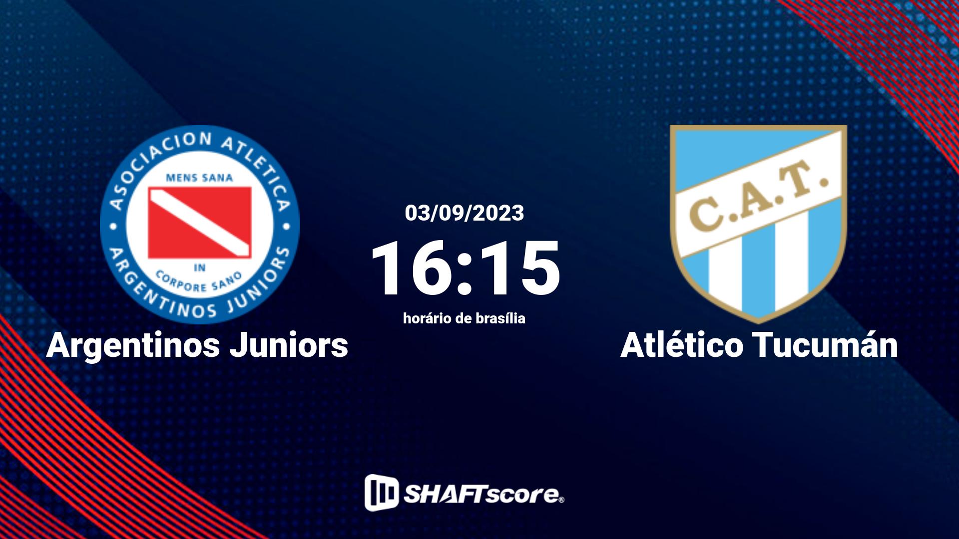 Estatísticas do jogo Argentinos Juniors vs Atlético Tucumán 03.09 16:15