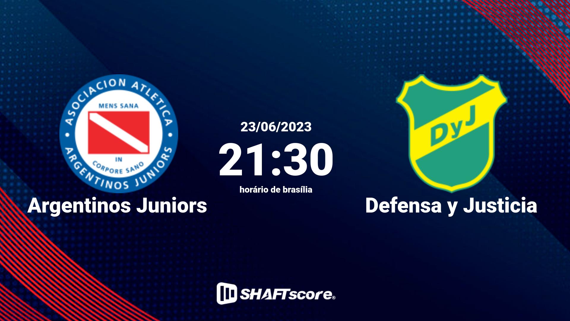 Estatísticas do jogo Argentinos Juniors vs Defensa y Justicia 23.06 21:30