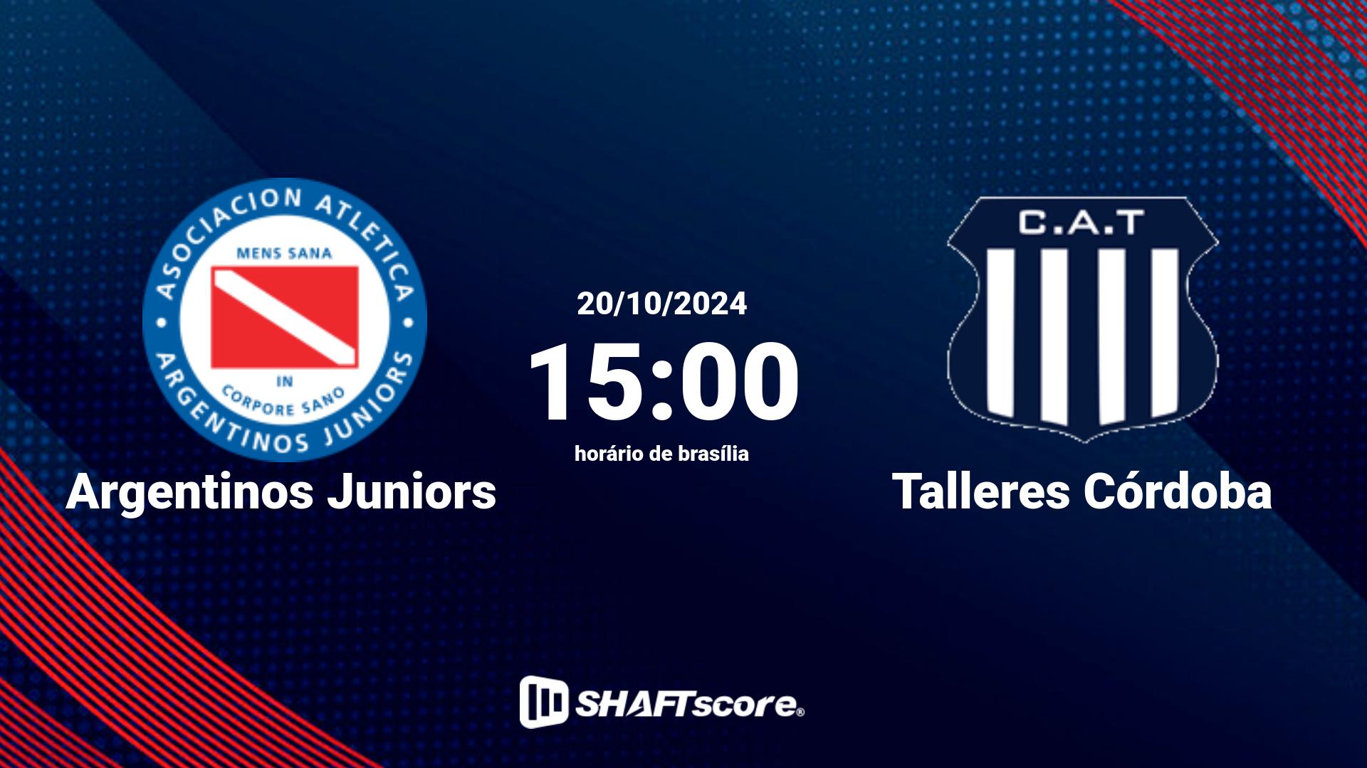 Estatísticas do jogo Argentinos Juniors vs Talleres Córdoba 20.10 15:00