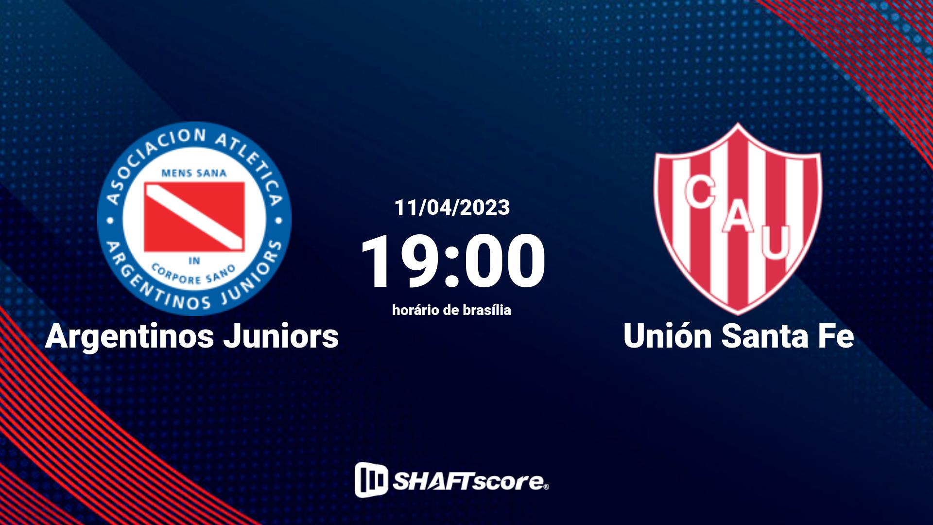 Estatísticas do jogo Argentinos Juniors vs Unión Santa Fe 11.04 19:00