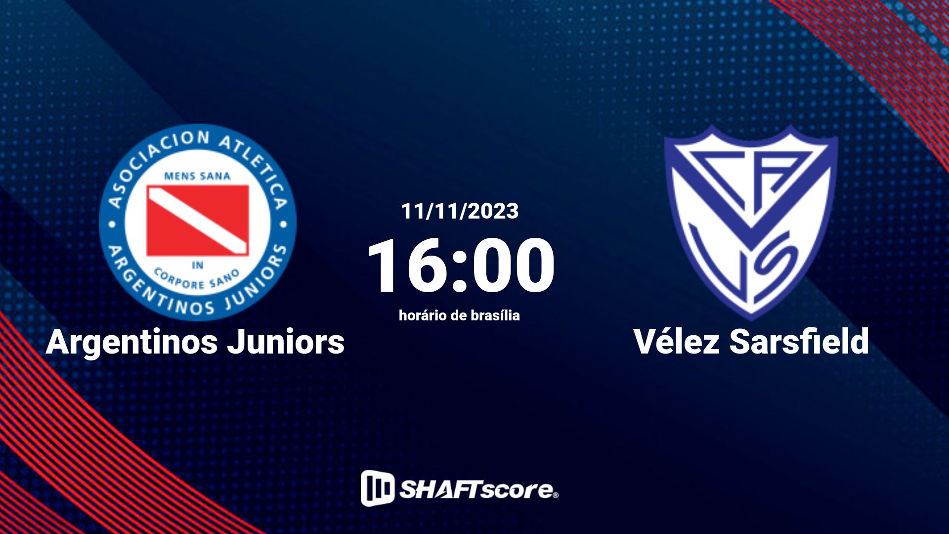 Estatísticas do jogo Argentinos Juniors vs Vélez Sarsfield 11.11 16:00