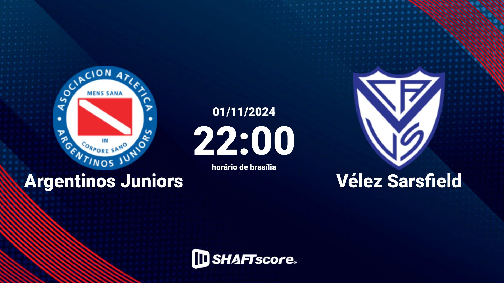 Estatísticas do jogo Argentinos Juniors vs Vélez Sarsfield 01.11 22:00