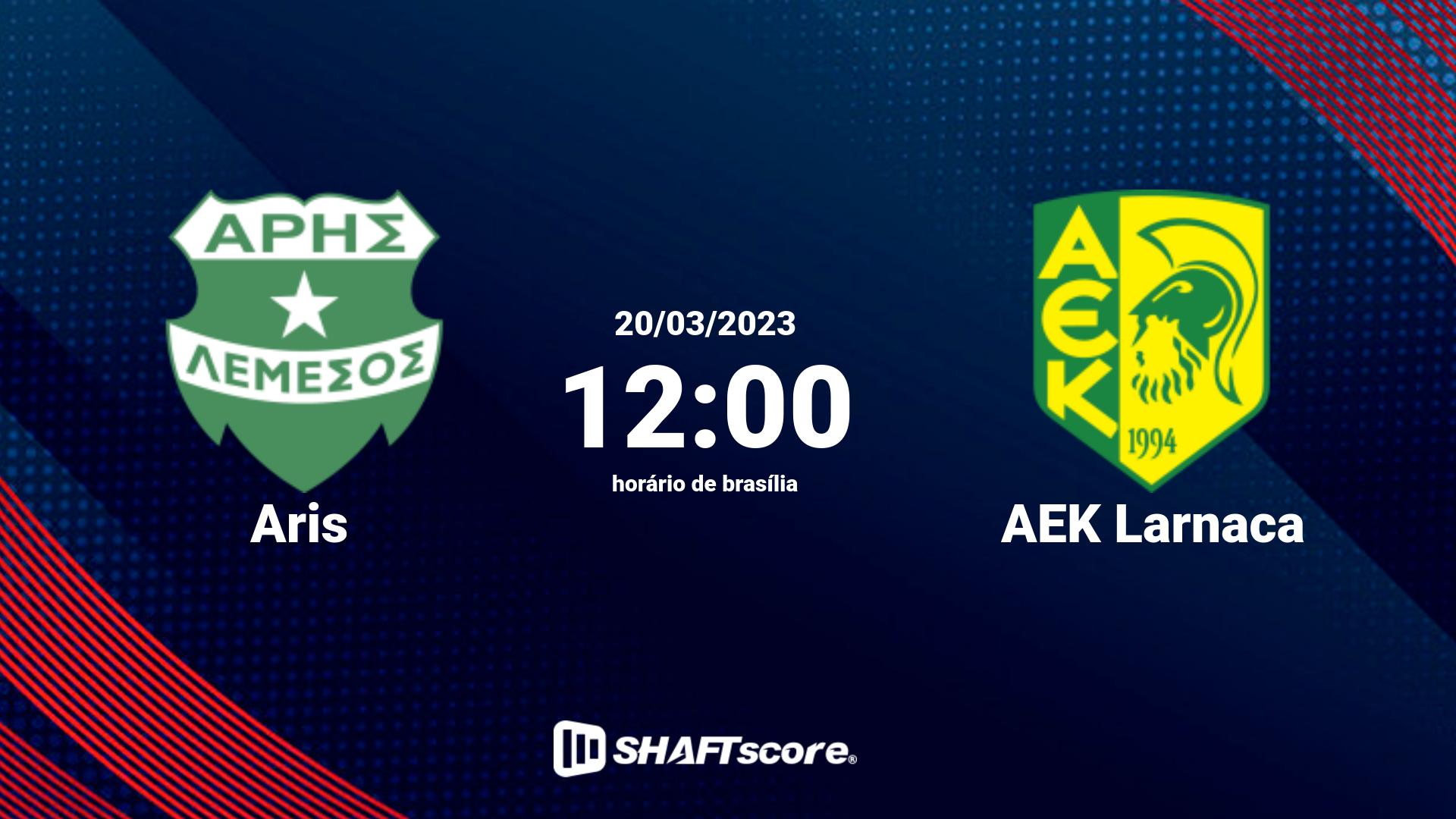 Estatísticas do jogo Aris vs AEK Larnaca 20.03 12:00