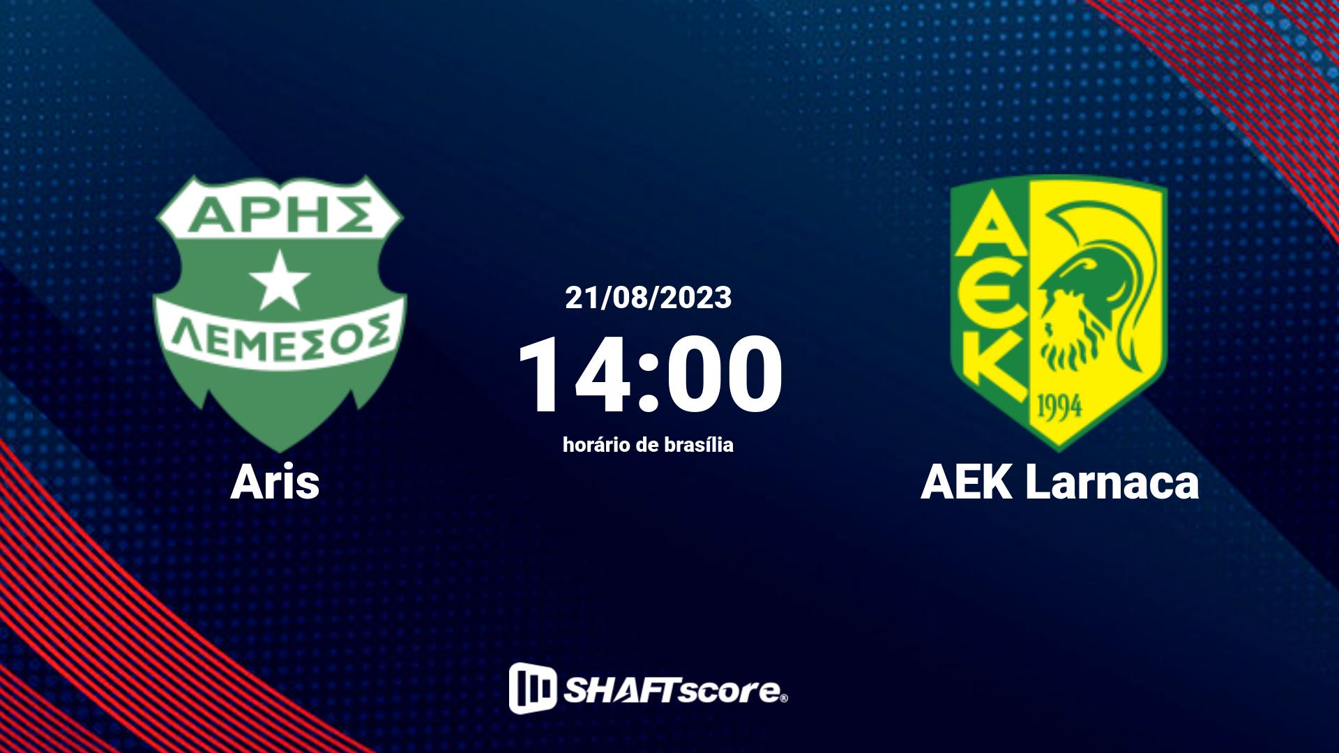 Estatísticas do jogo Aris vs AEK Larnaca 21.08 14:00