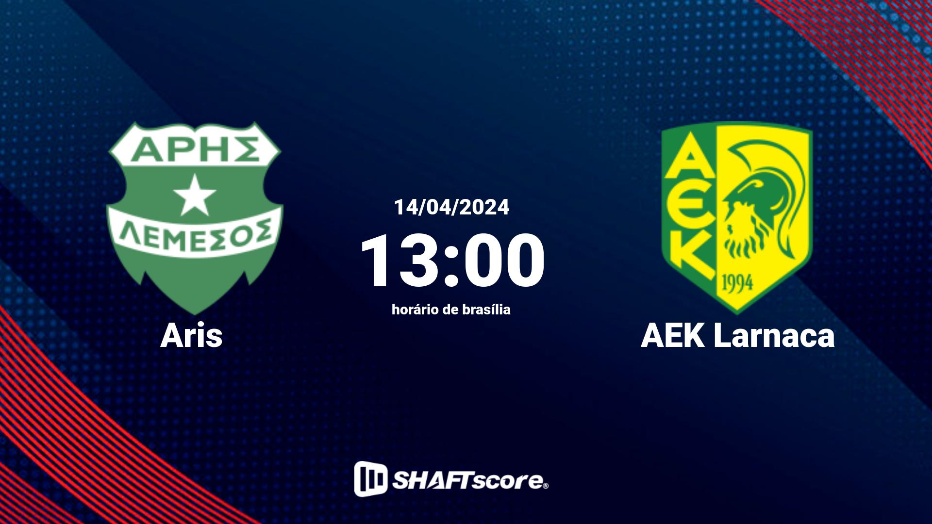 Estatísticas do jogo Aris vs AEK Larnaca 14.04 13:00