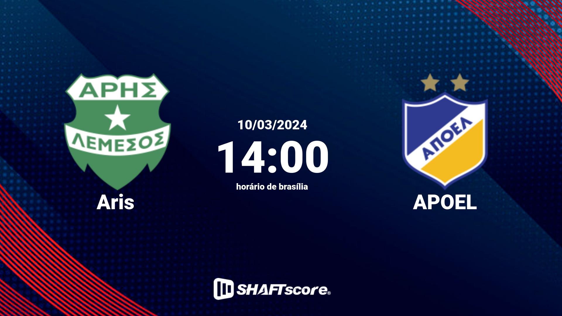 Estatísticas do jogo Aris vs APOEL 10.03 14:00