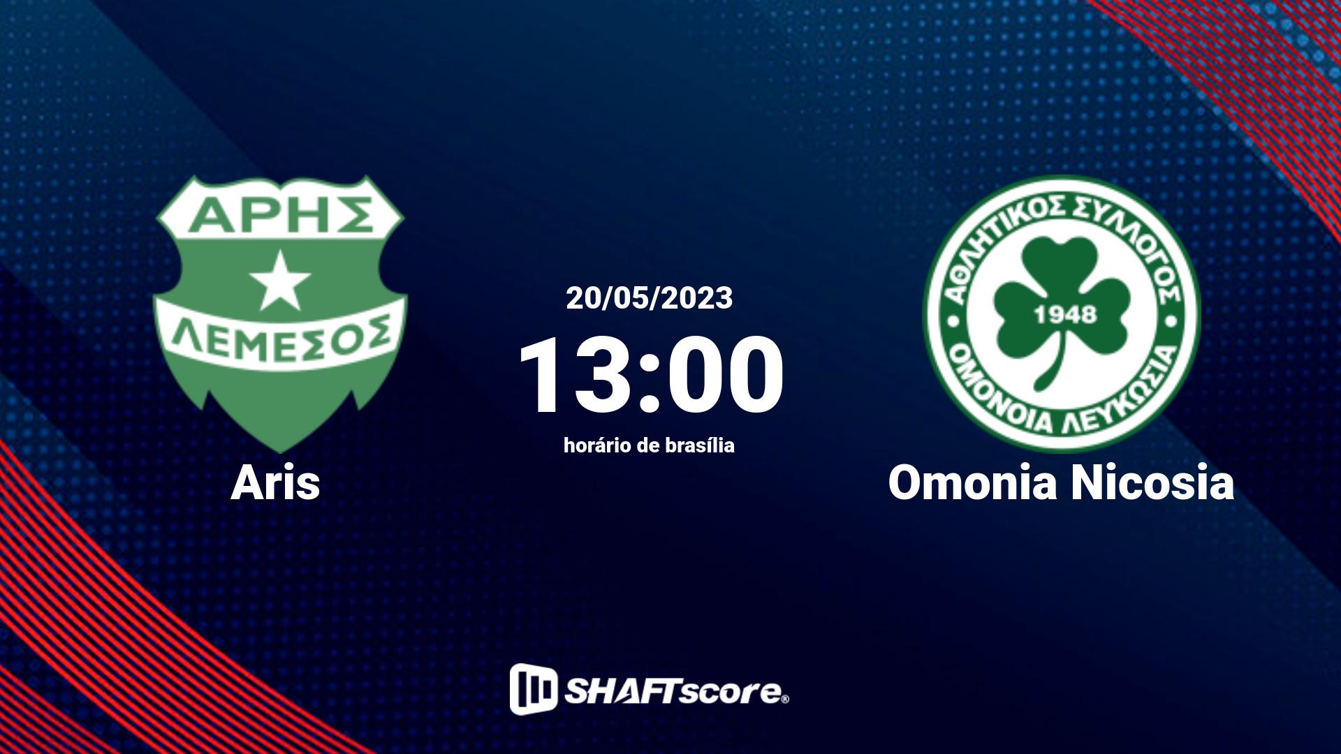 Estatísticas do jogo Aris vs Omonia Nicosia 20.05 13:00