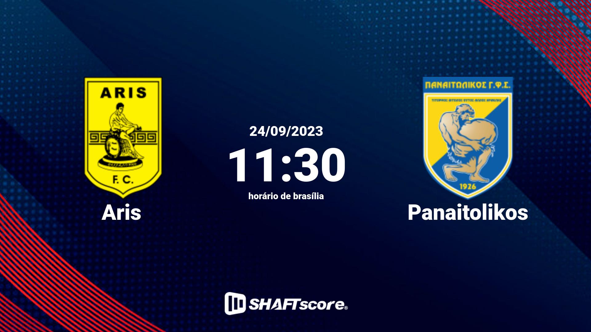 Estatísticas do jogo Aris vs Panaitolikos 24.09 11:30