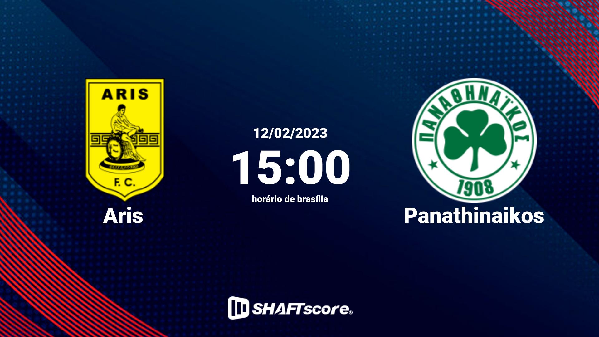 Estatísticas do jogo Aris vs Panathinaikos 12.02 15:00