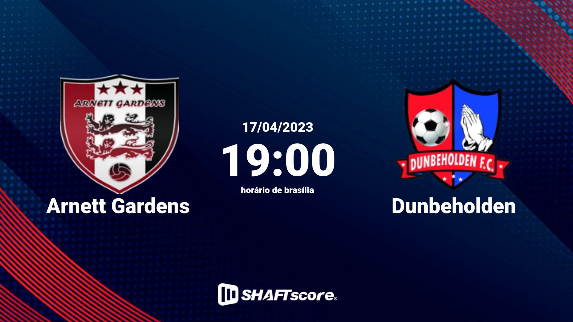 Estatísticas do jogo Arnett Gardens vs Dunbeholden 17.04 19:00