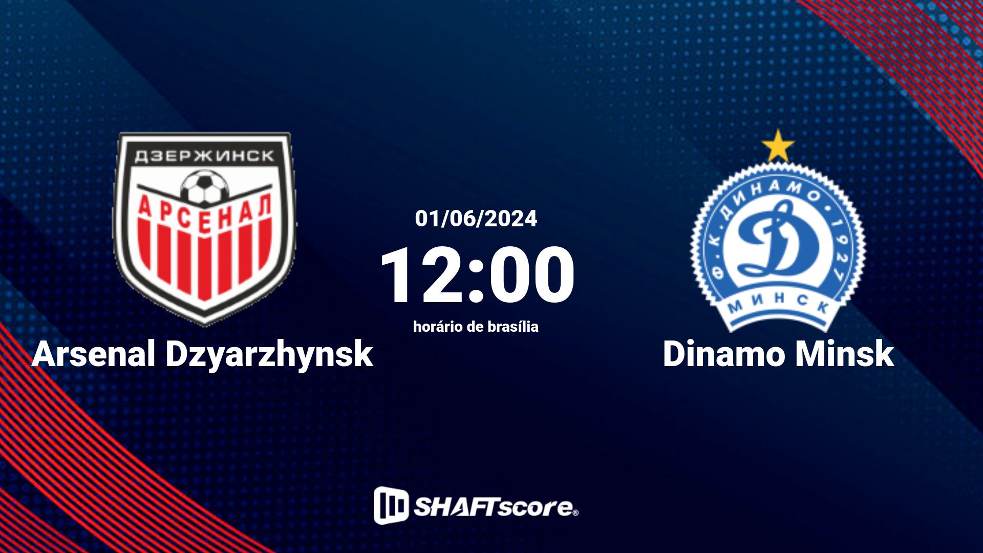 Estatísticas do jogo Arsenal Dzyarzhynsk vs Dinamo Minsk 01.06 12:00