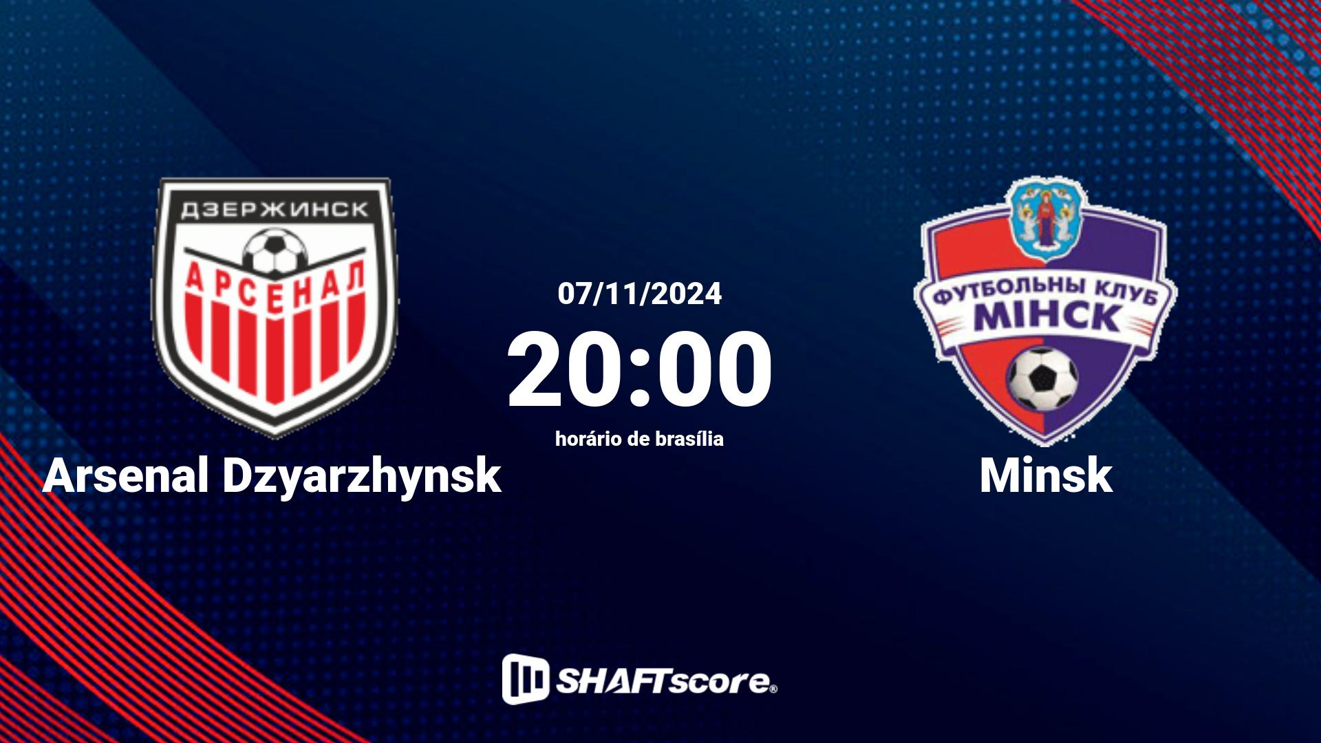 Estatísticas do jogo Arsenal Dzyarzhynsk vs Minsk 07.11 20:00