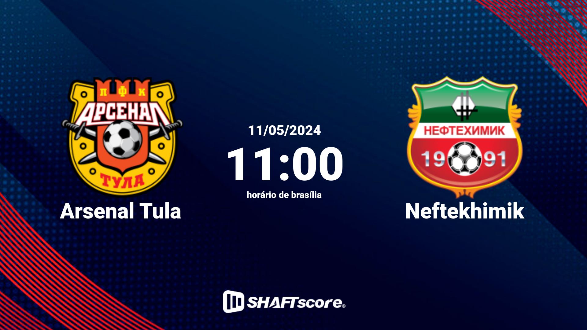 Estatísticas do jogo Arsenal Tula vs Neftekhimik 11.05 11:00