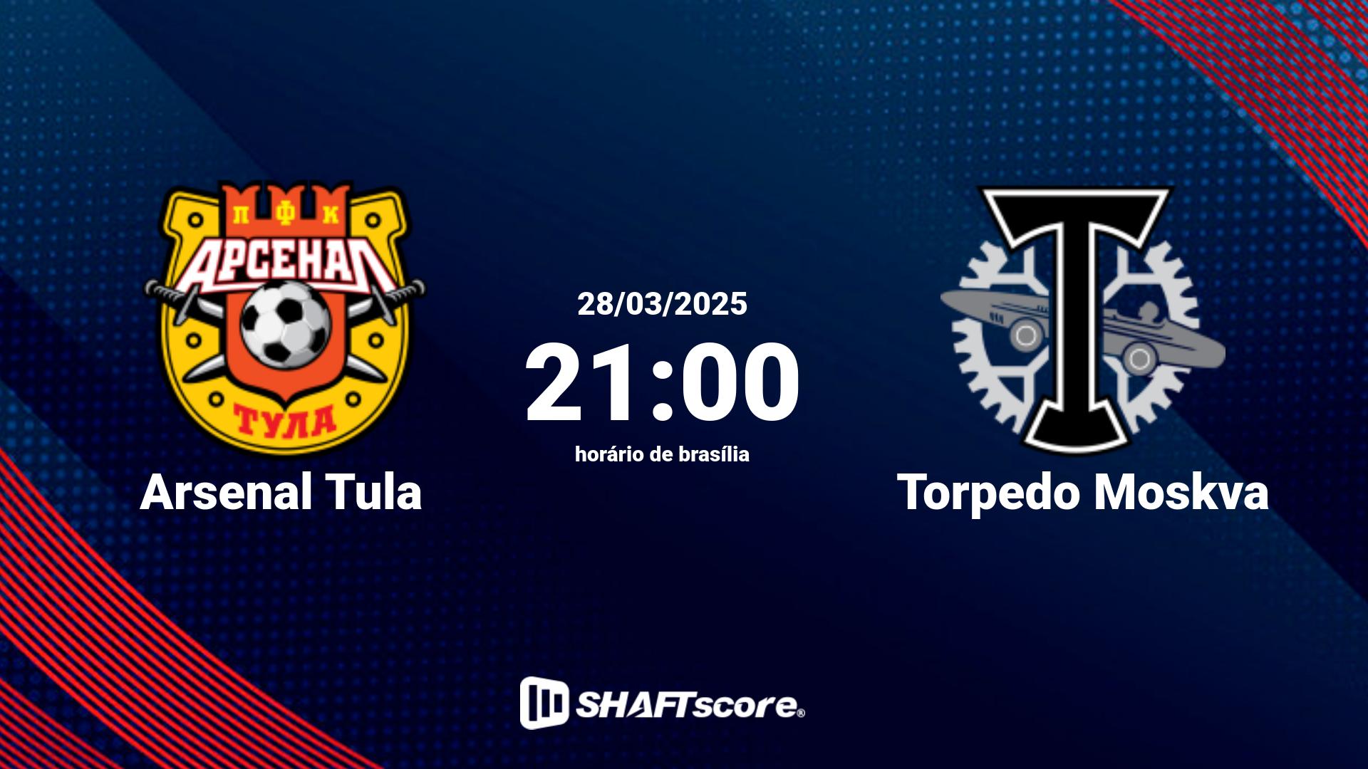 Estatísticas do jogo Arsenal Tula vs Torpedo Moskva 28.03 21:00