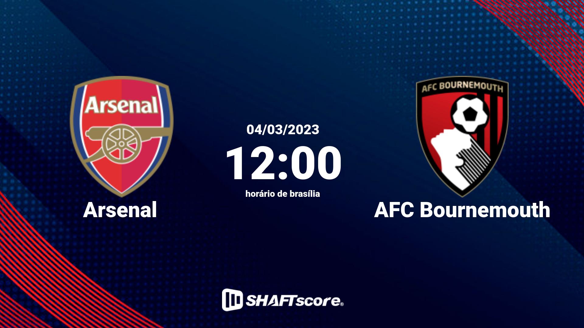 Estatísticas do jogo Arsenal vs AFC Bournemouth 04.03 12:00