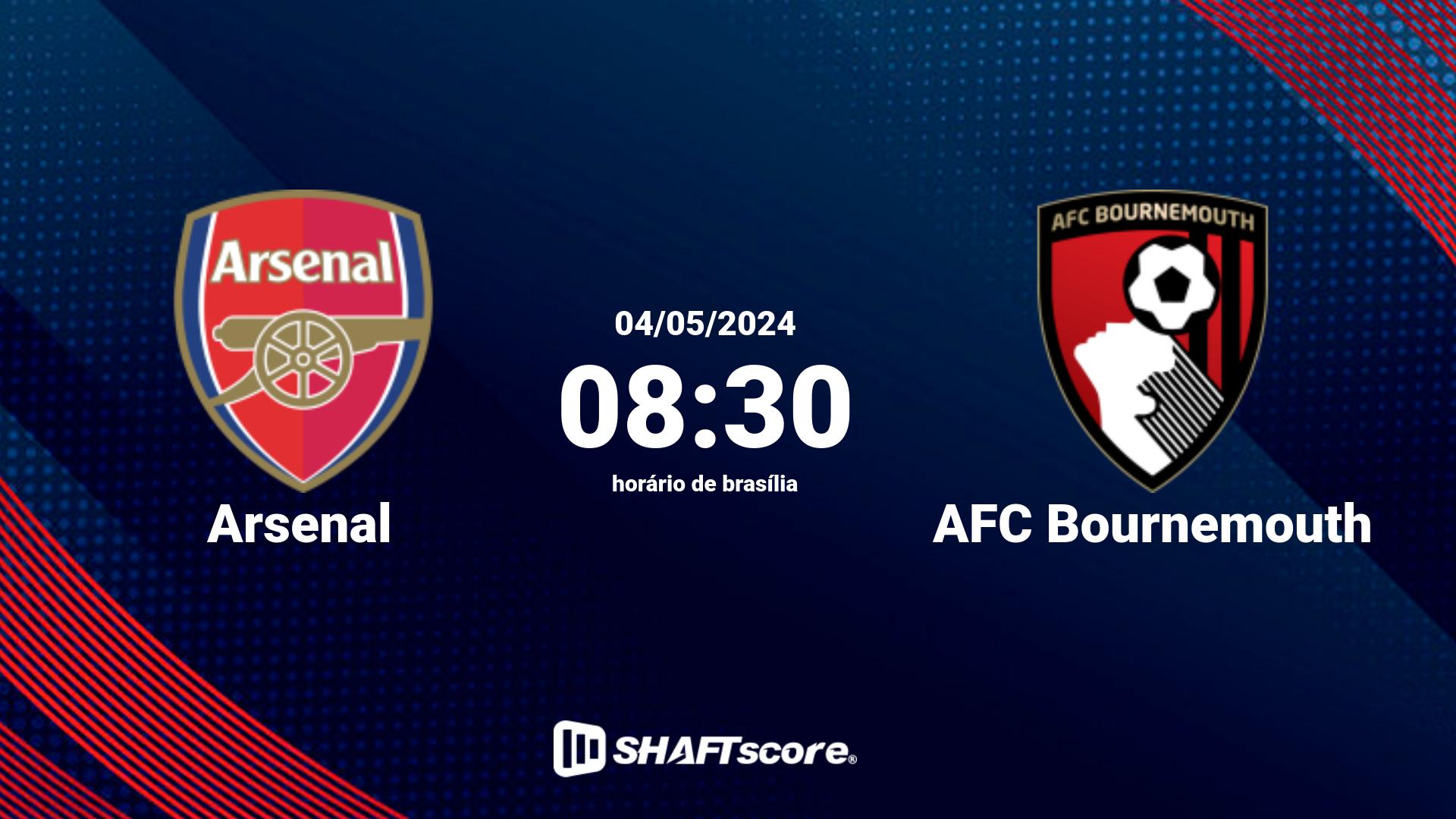 Estatísticas do jogo Arsenal vs AFC Bournemouth 04.05 08:30