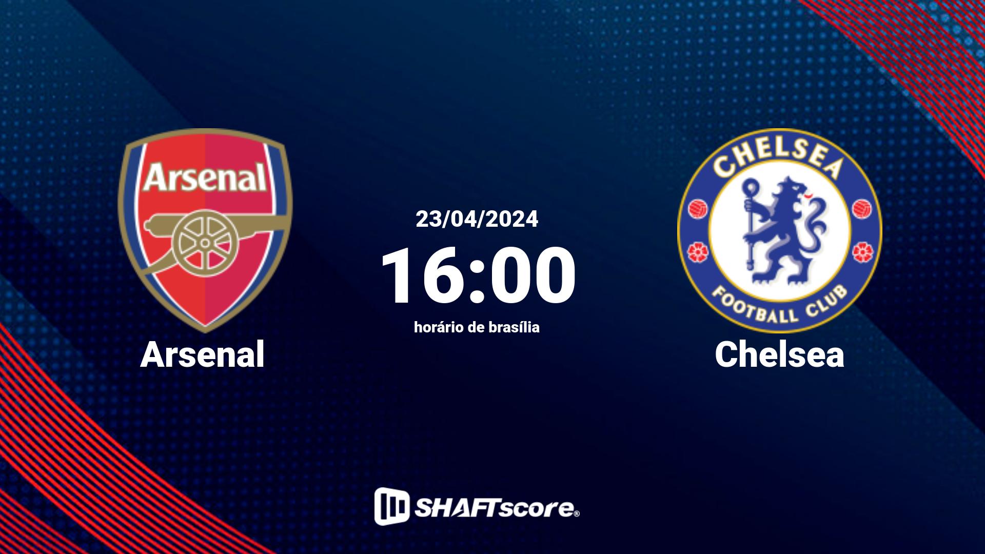 Estatísticas do jogo Arsenal vs Chelsea 23.04 16:00