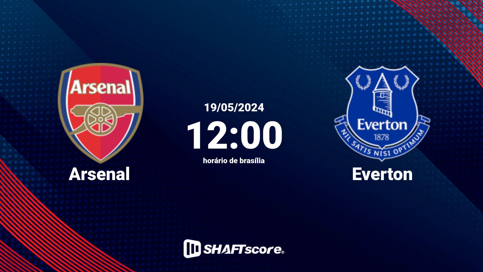 Estatísticas do jogo Arsenal vs Everton 19.05 12:00