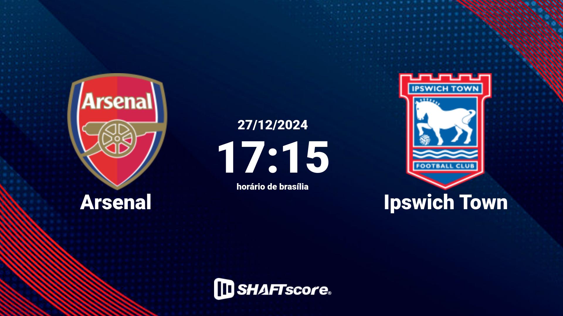 Estatísticas do jogo Arsenal vs Ipswich Town 27.12 17:15