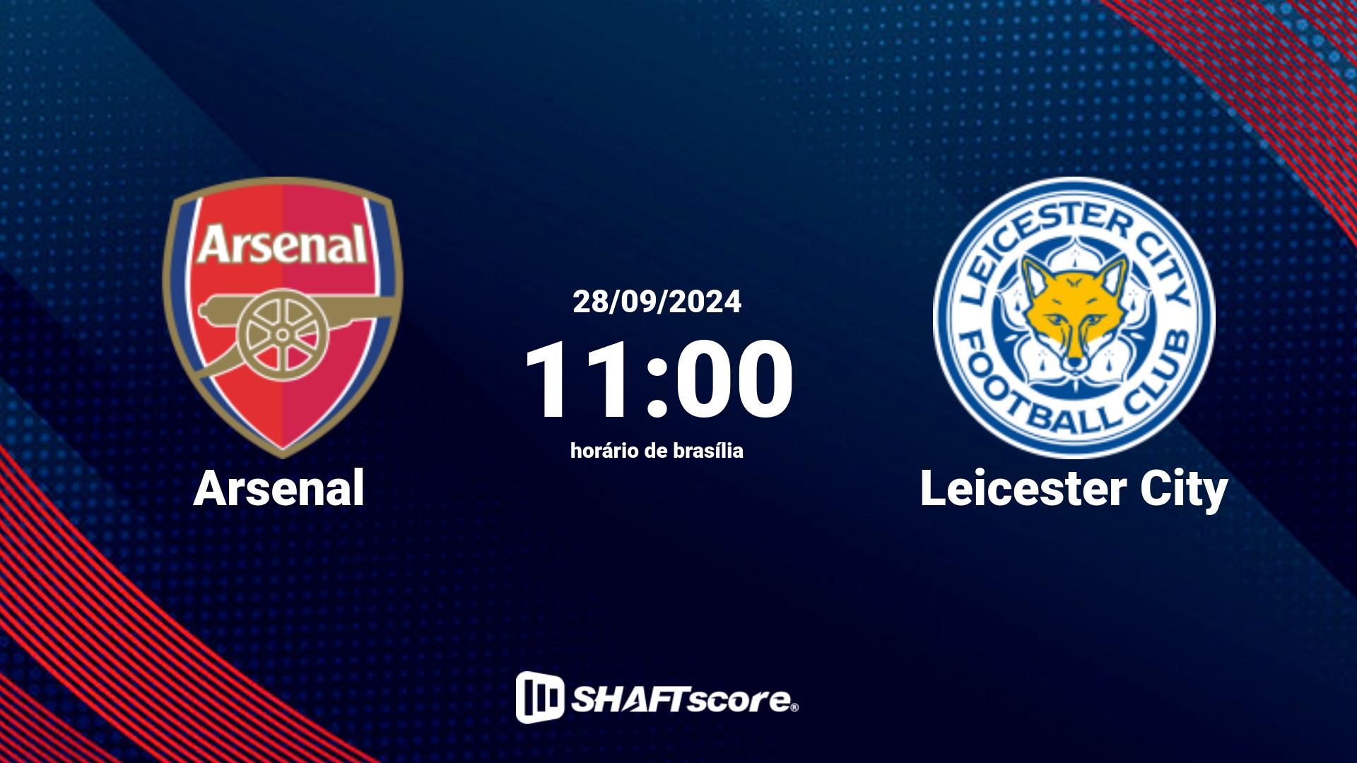 Estatísticas do jogo Arsenal vs Leicester City 28.09 11:00