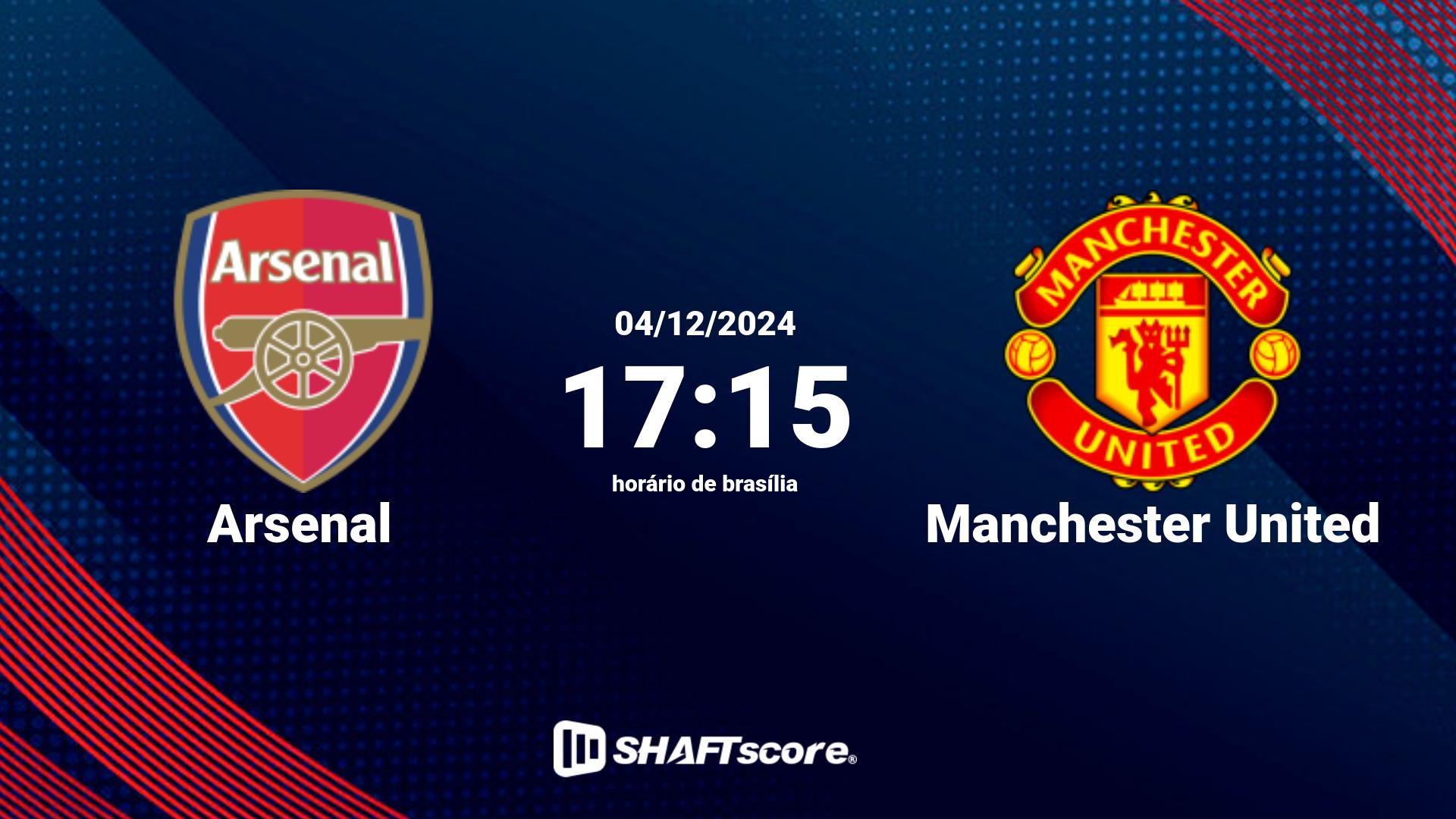 Estatísticas do jogo Arsenal vs Manchester United 04.12 17:15