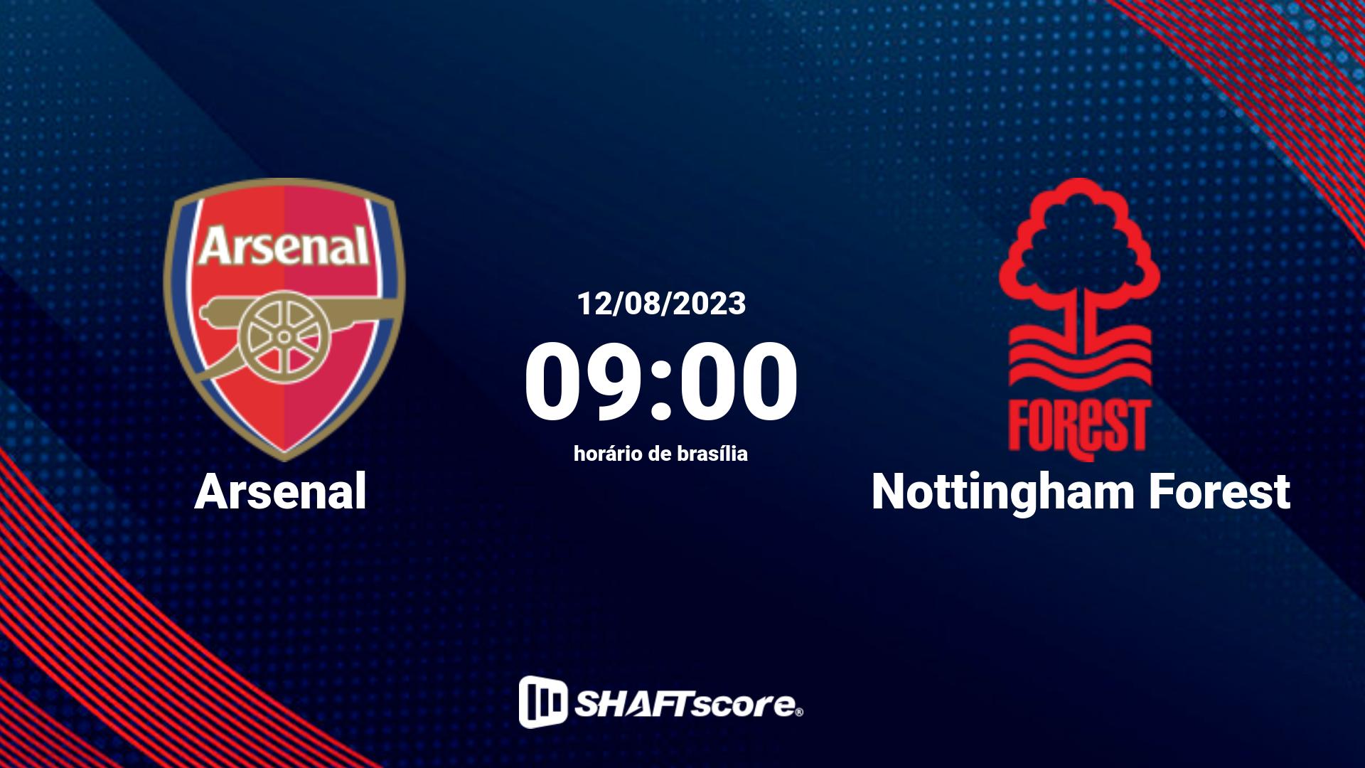 Estatísticas do jogo Arsenal vs Nottingham Forest 12.08 09:00