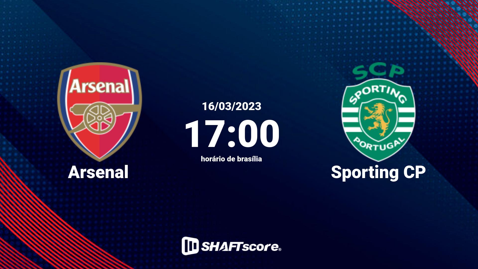 Estatísticas do jogo Arsenal vs Sporting CP 16.03 17:00