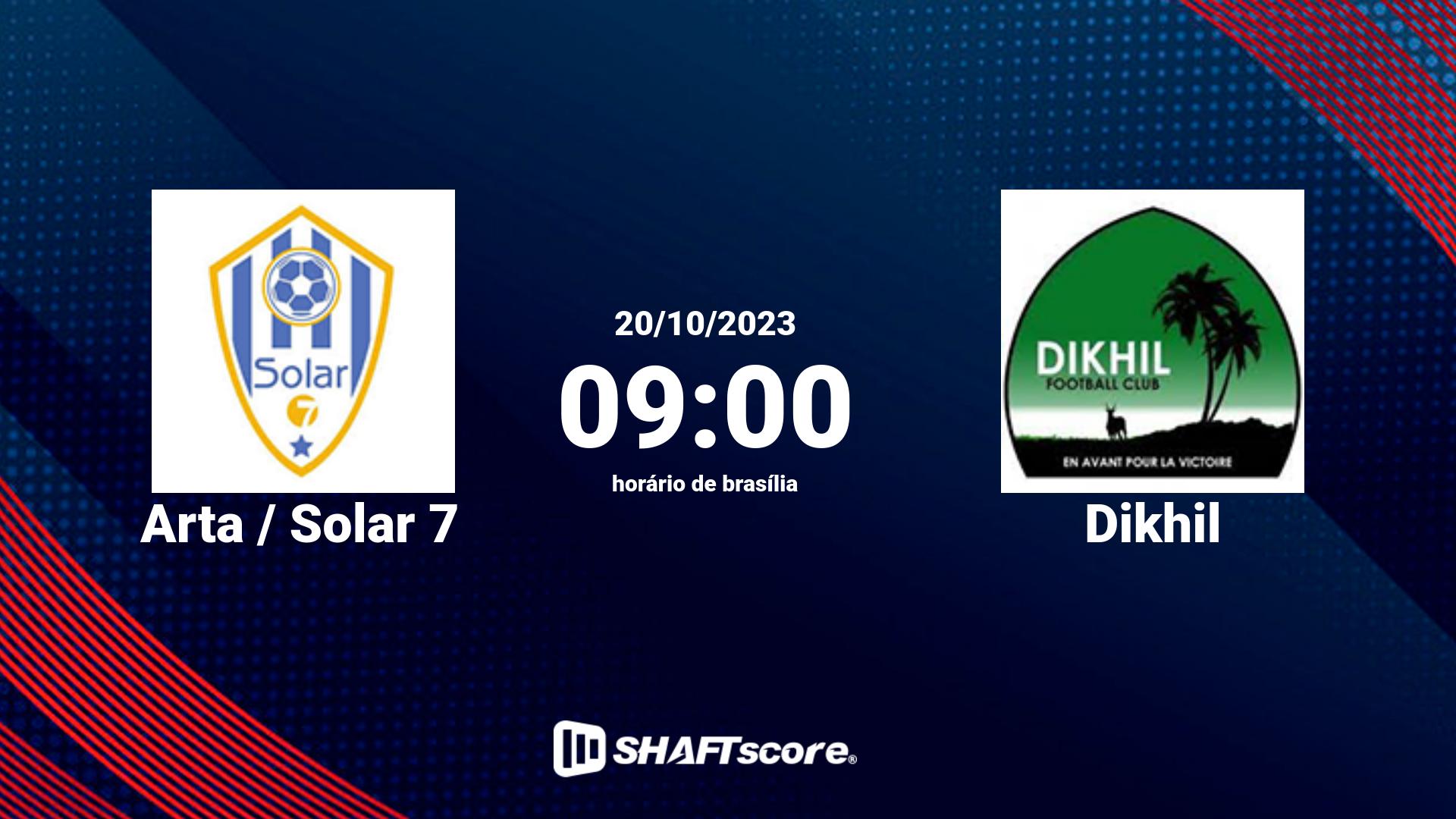 Estatísticas do jogo Arta / Solar 7 vs Dikhil 20.10 09:00