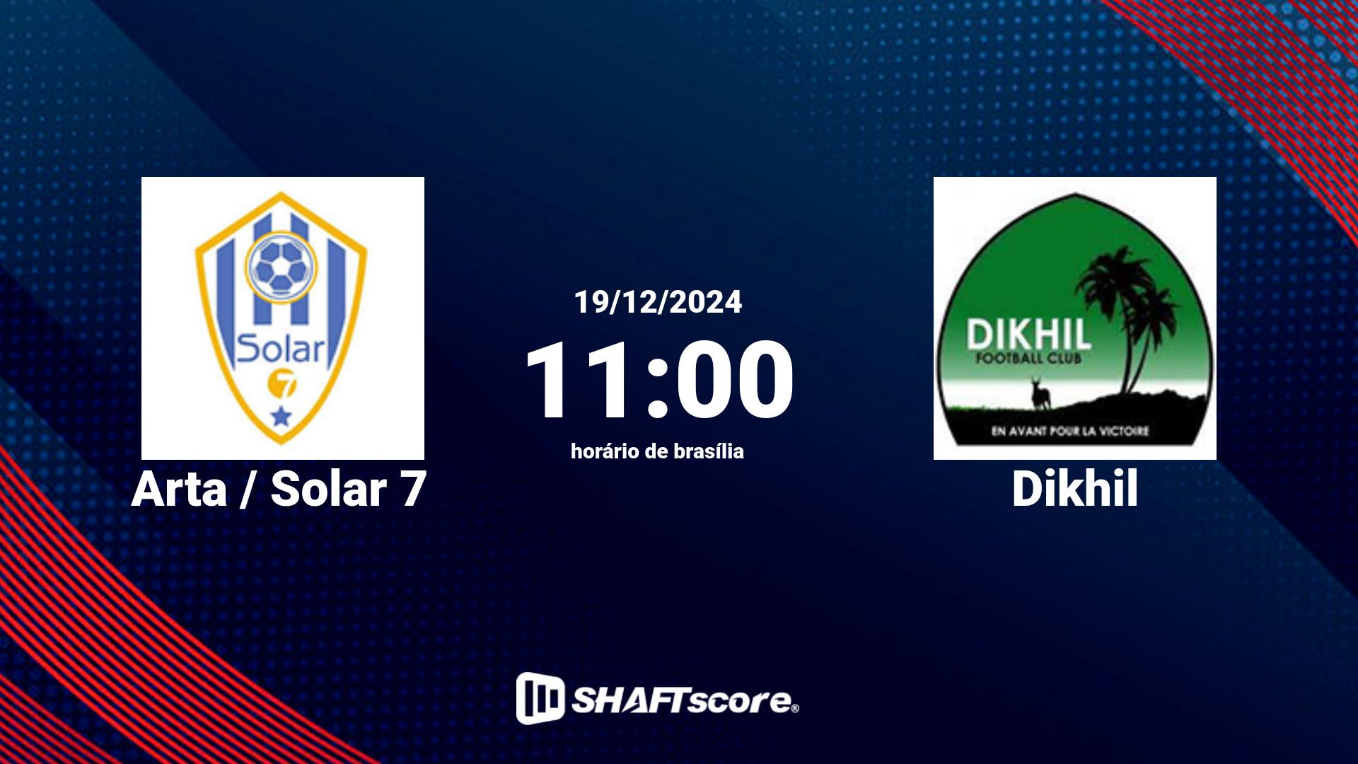 Estatísticas do jogo Arta / Solar 7 vs Dikhil 19.12 11:00