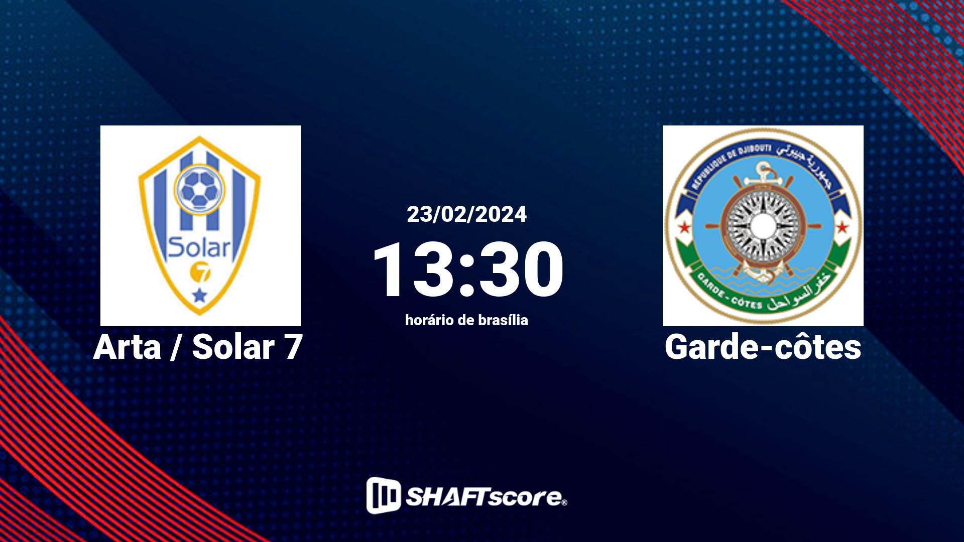 Estatísticas do jogo Arta / Solar 7 vs Garde-côtes 23.02 13:30