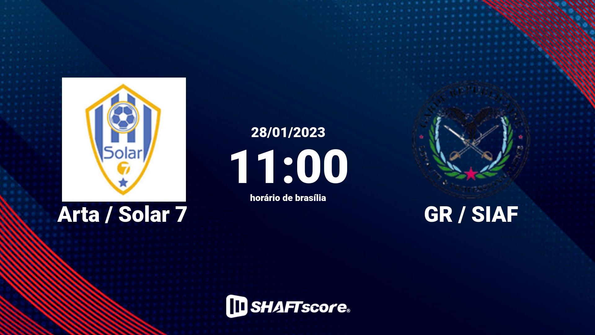 Estatísticas do jogo Arta / Solar 7 vs GR / SIAF 28.01 11:00