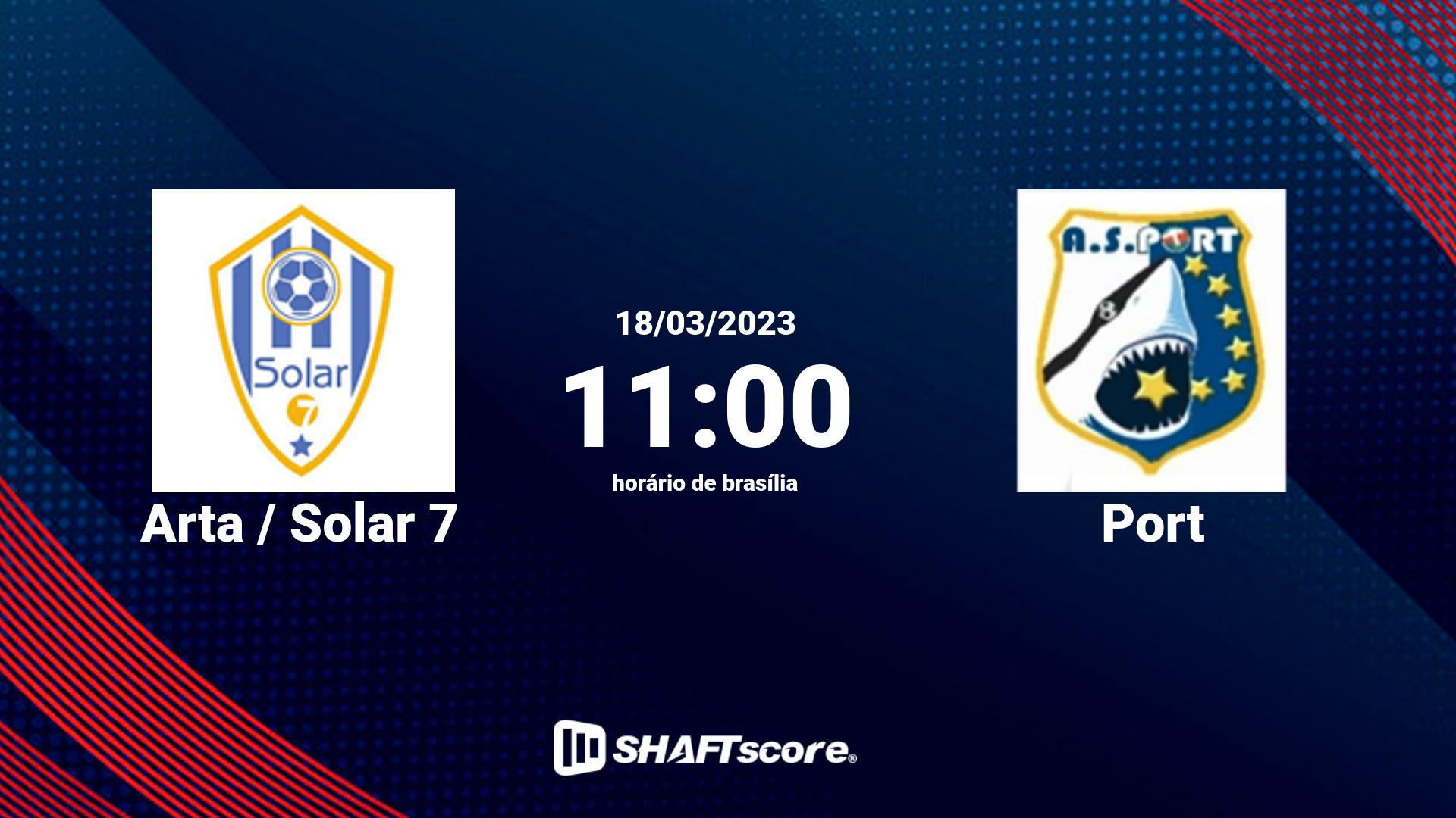 Estatísticas do jogo Arta / Solar 7 vs Port 18.03 11:00