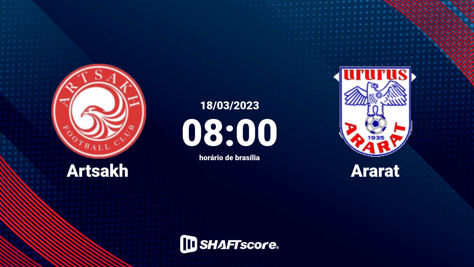 Estatísticas do jogo Artsakh vs Ararat 18.03 08:00