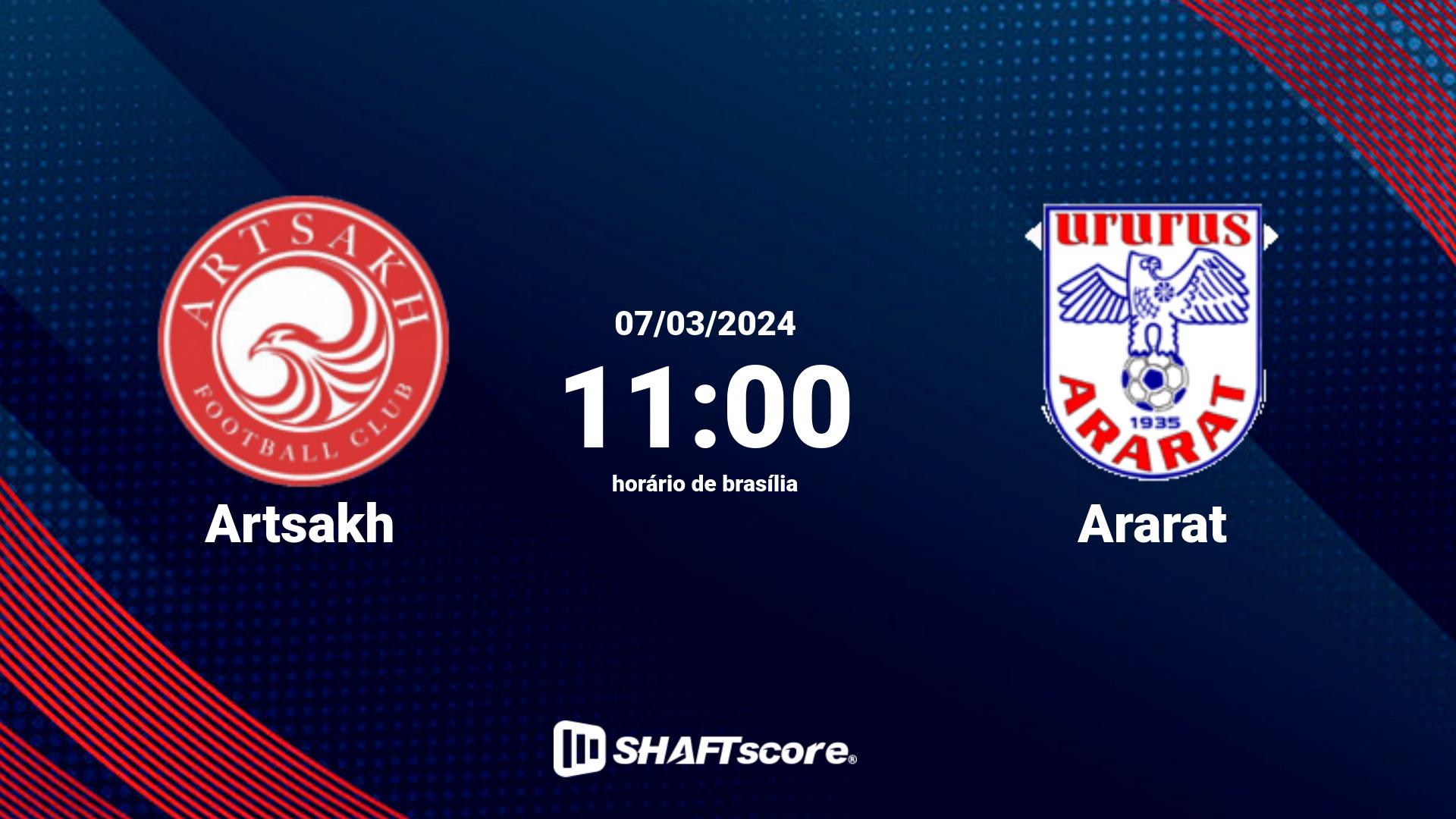 Estatísticas do jogo Artsakh vs Ararat 07.03 11:00