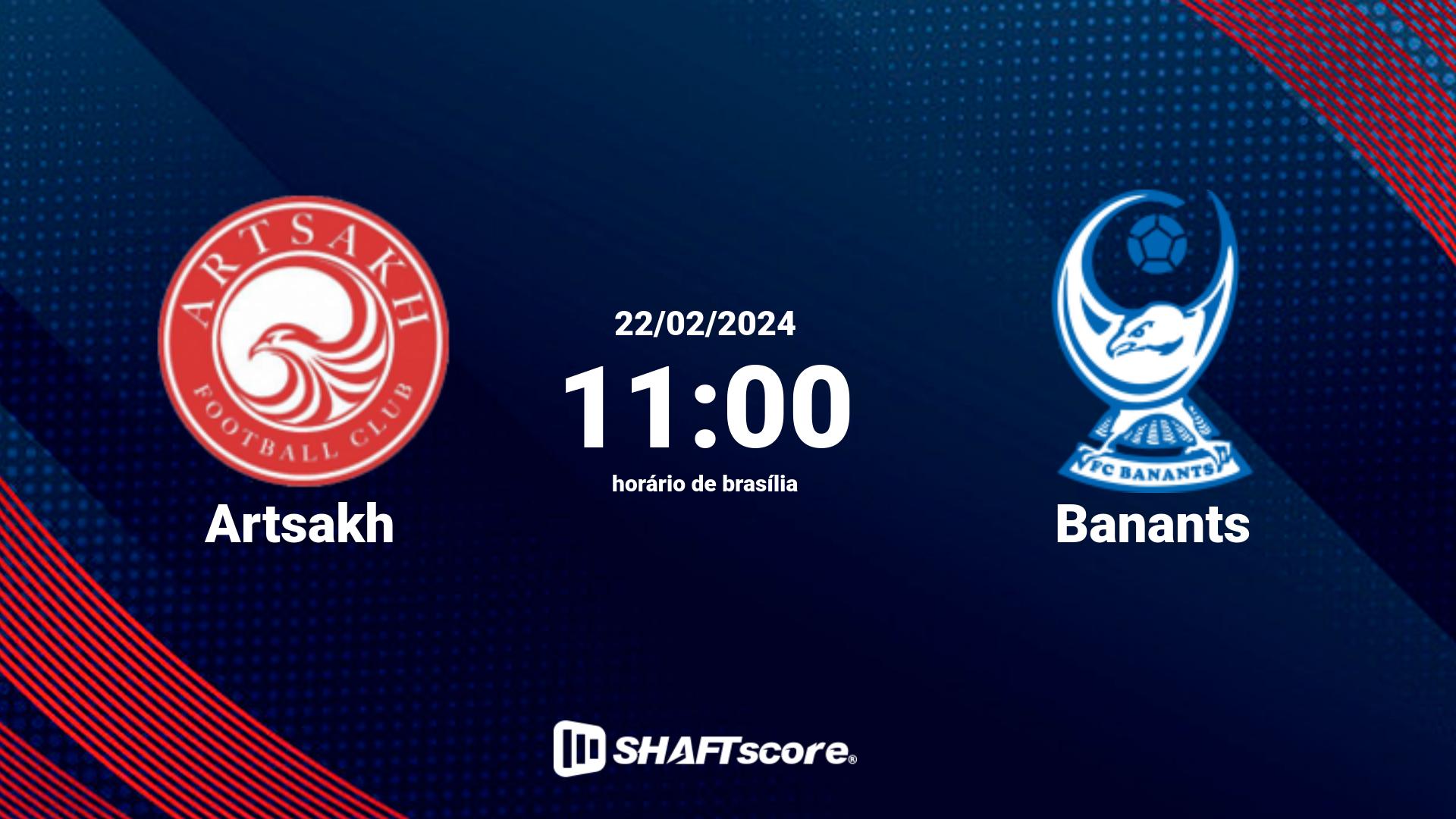 Estatísticas do jogo Artsakh vs Banants 22.02 11:00