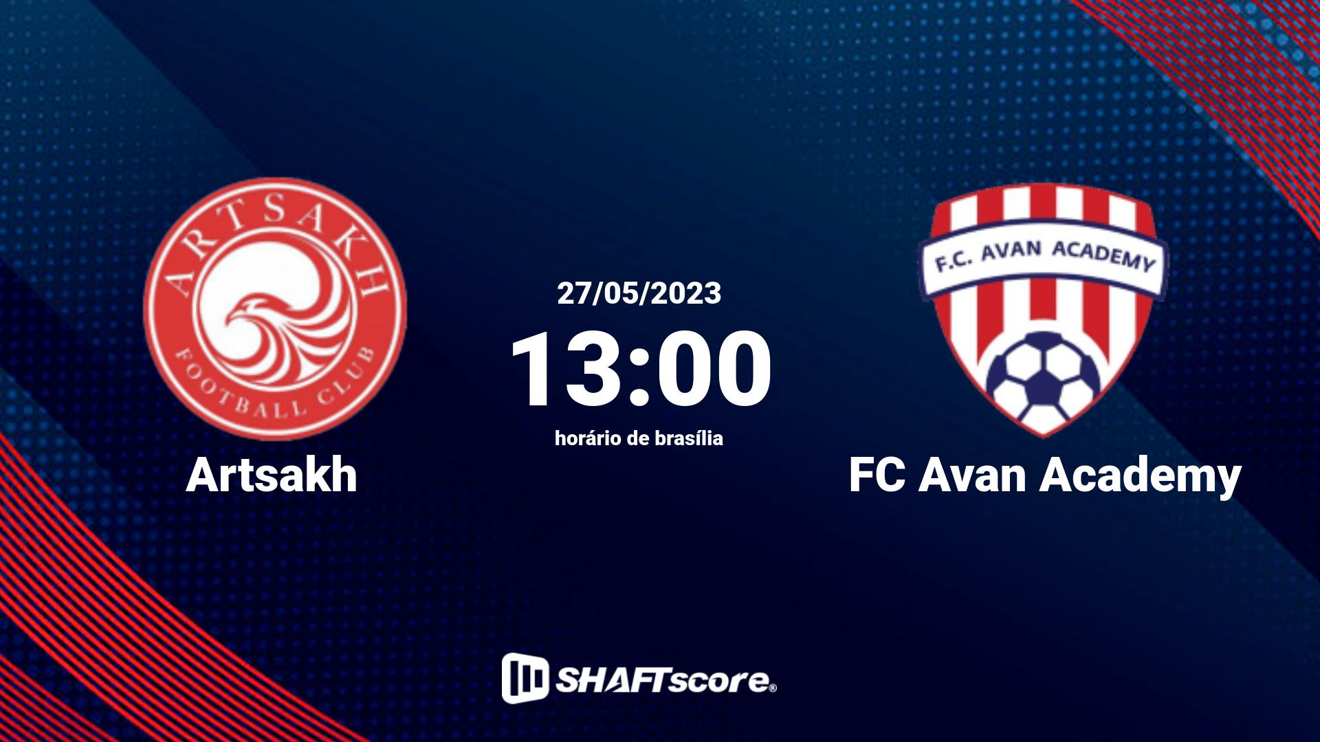 Estatísticas do jogo Artsakh vs FC Avan Academy 27.05 13:00