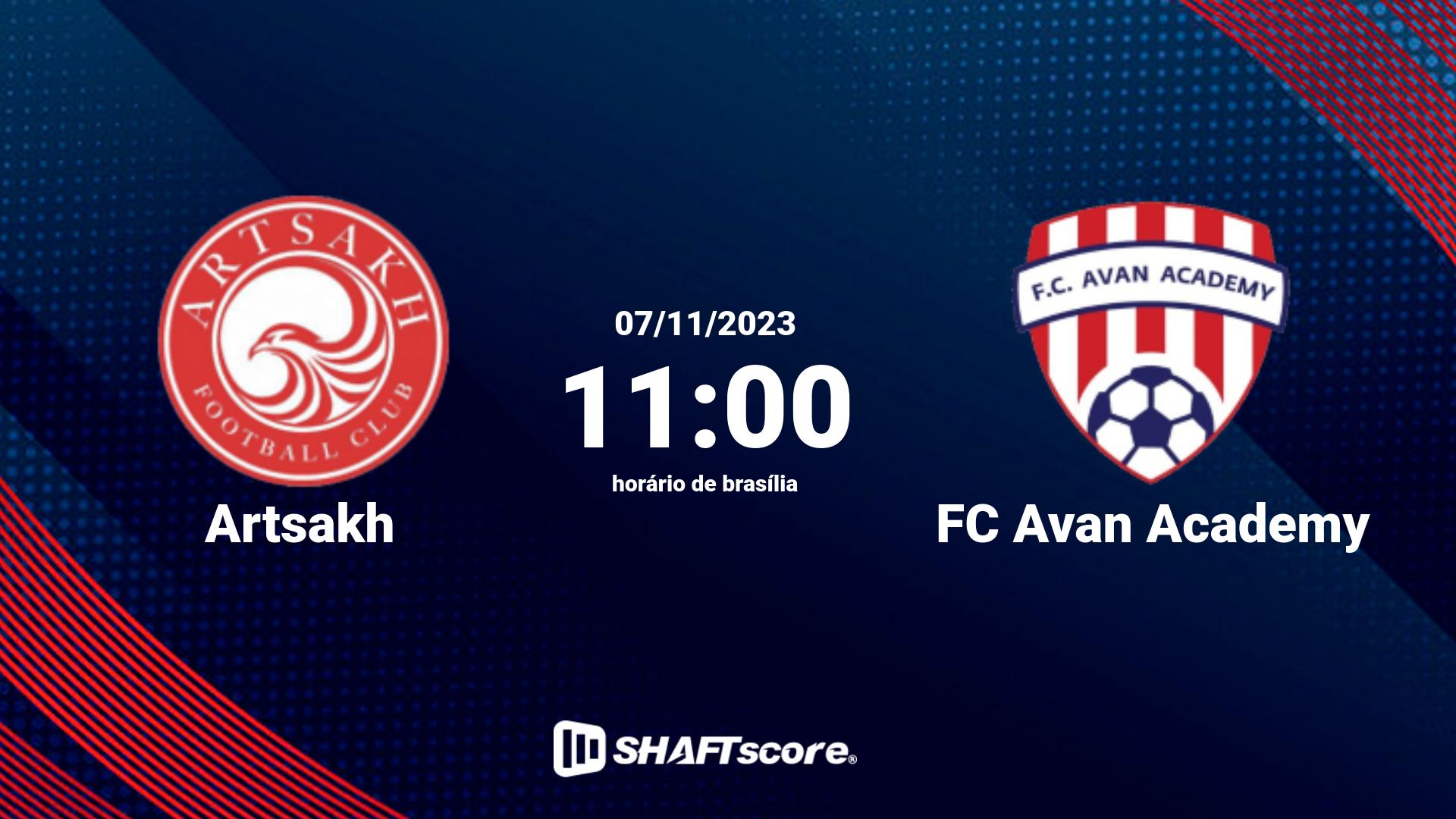 Estatísticas do jogo Artsakh vs FC Avan Academy 07.11 11:00