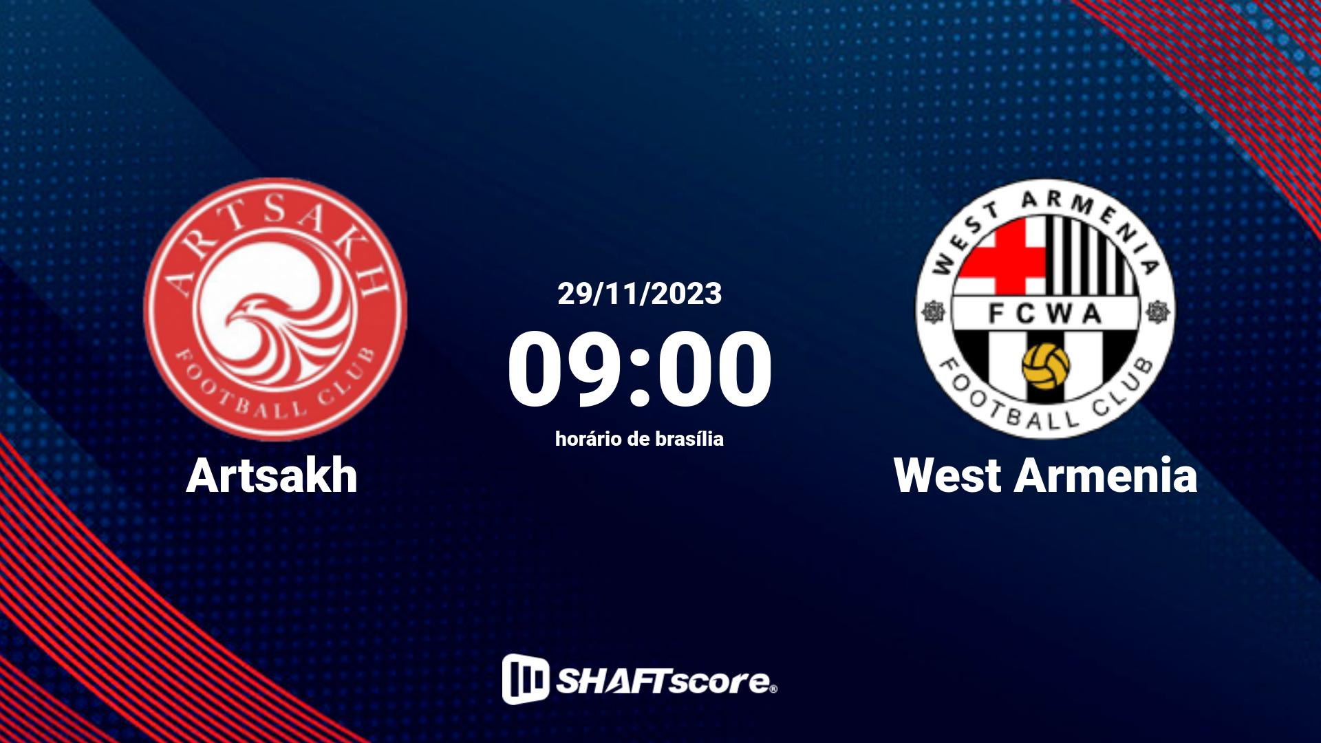 Estatísticas do jogo Artsakh vs West Armenia 29.11 09:00