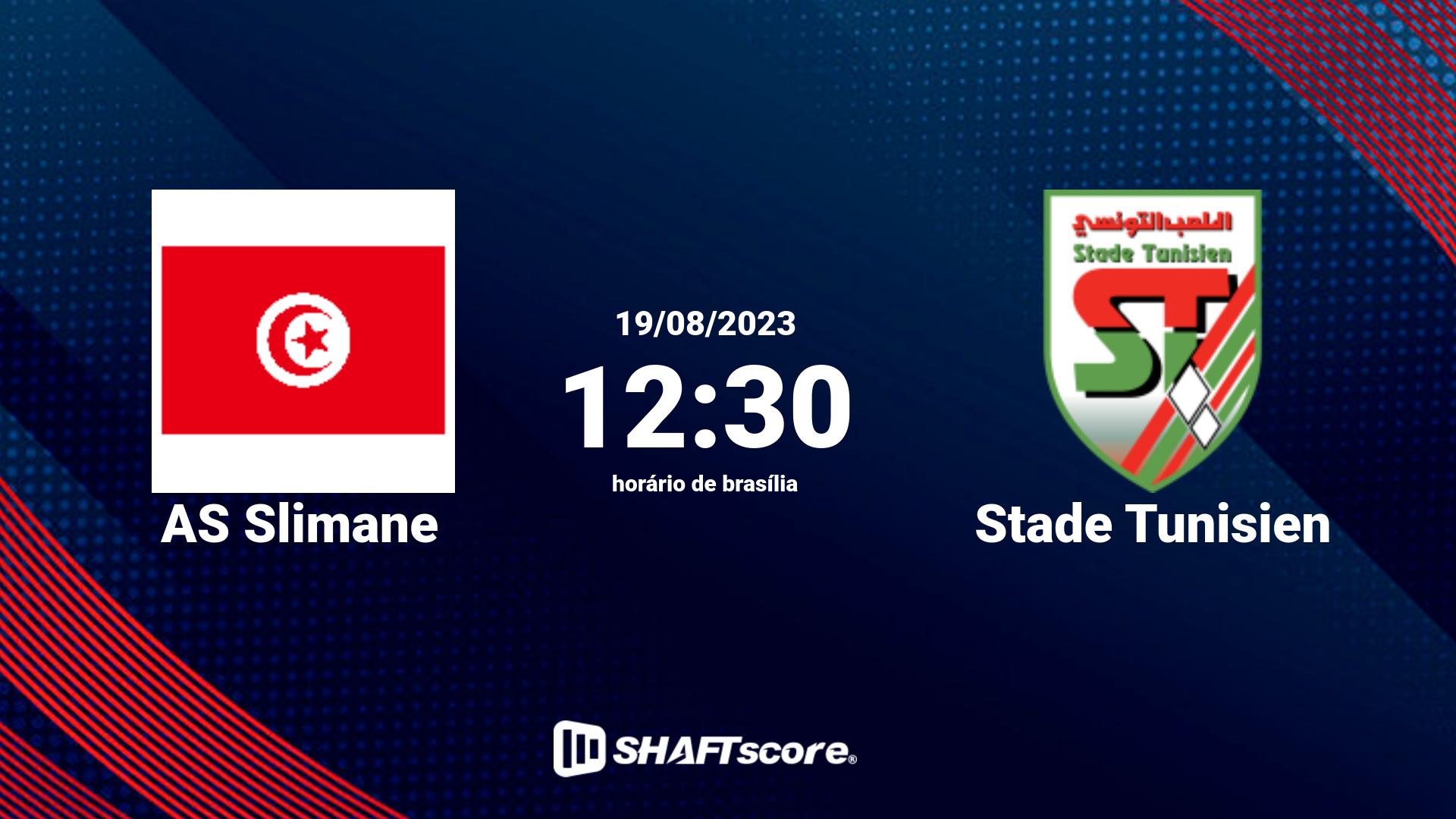 Estatísticas do jogo AS Slimane vs Stade Tunisien 19.08 12:30