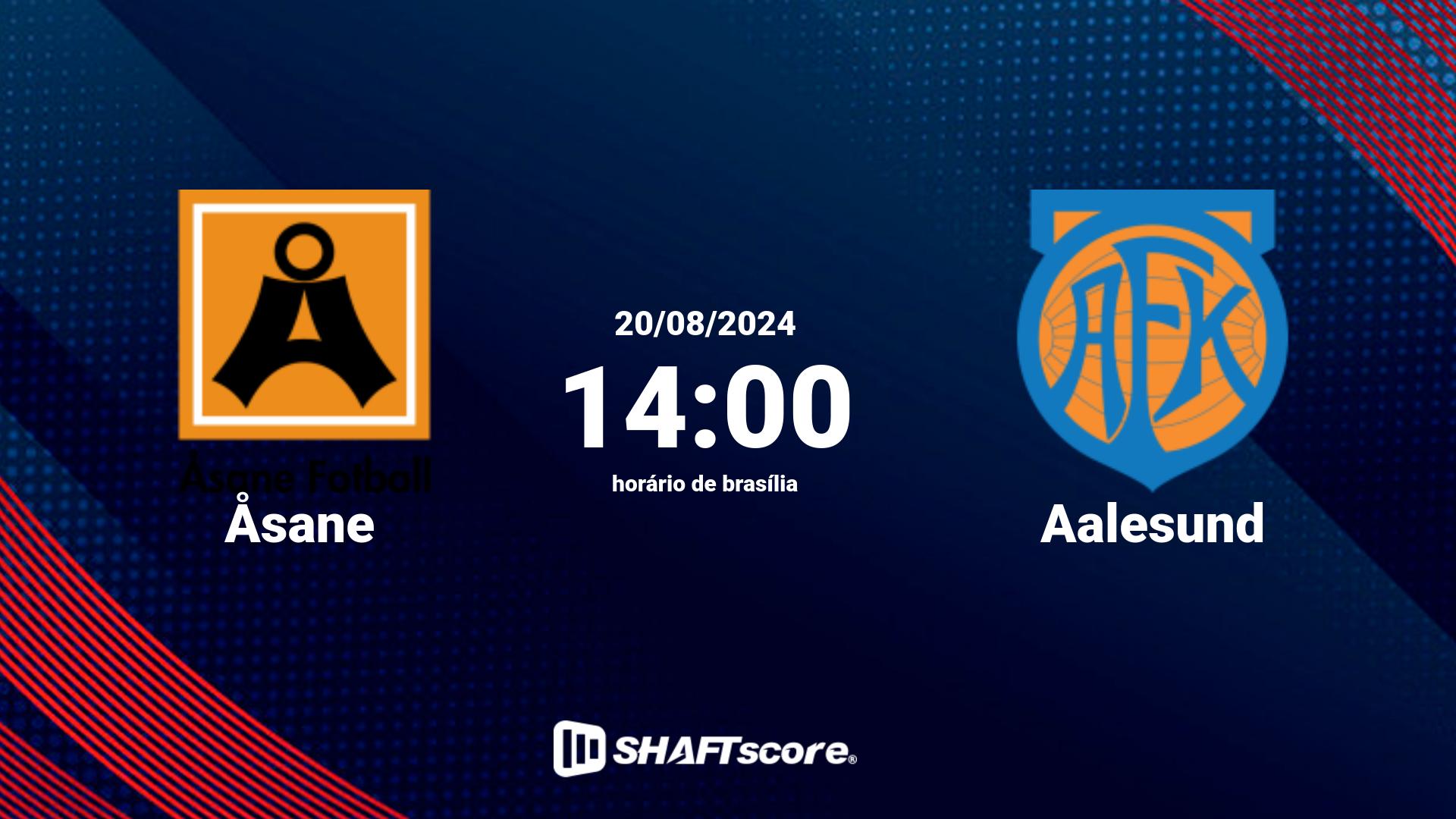 Estatísticas do jogo Åsane vs Aalesund 20.08 14:00