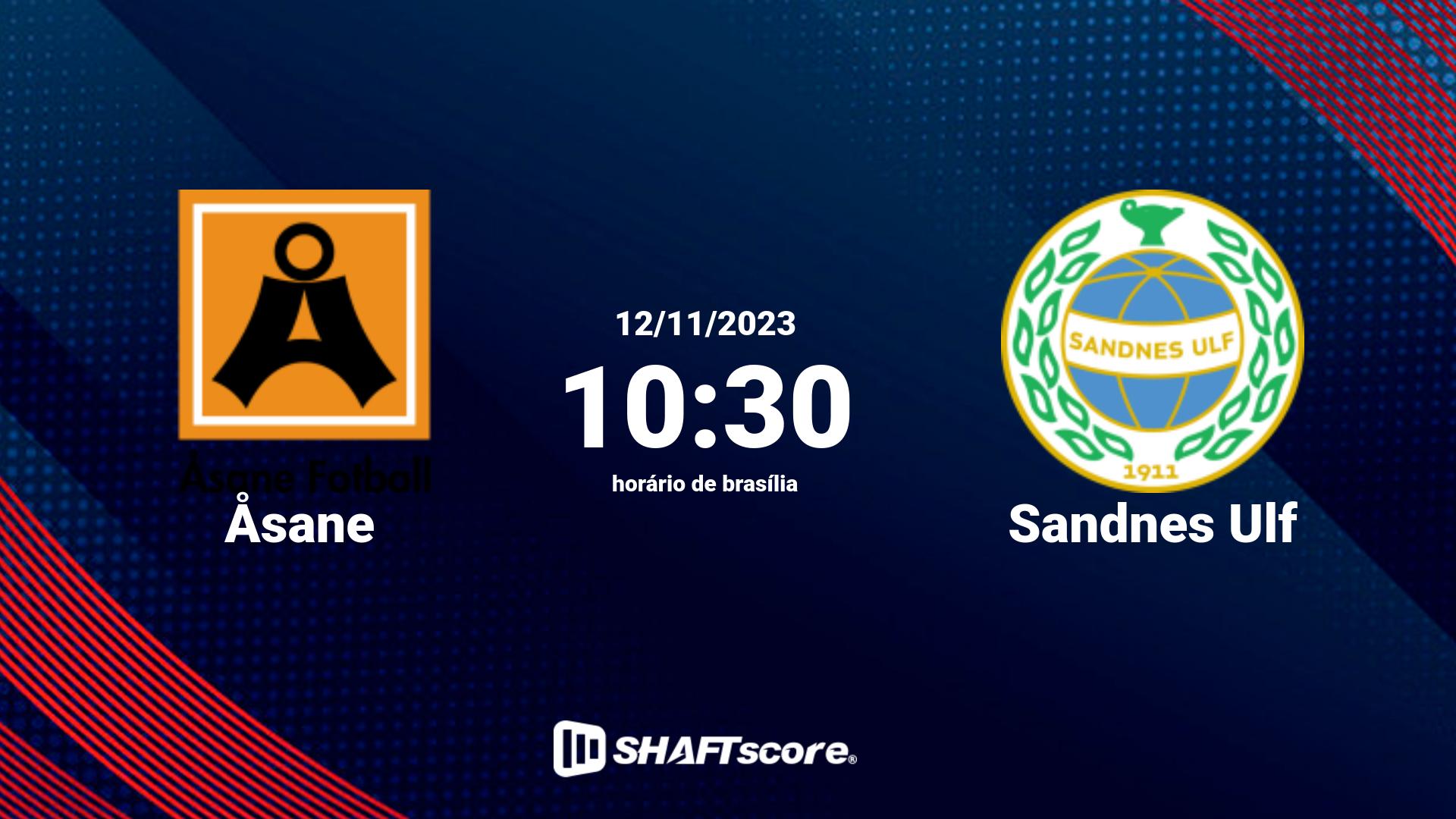 Estatísticas do jogo Åsane vs Sandnes Ulf 12.11 10:30