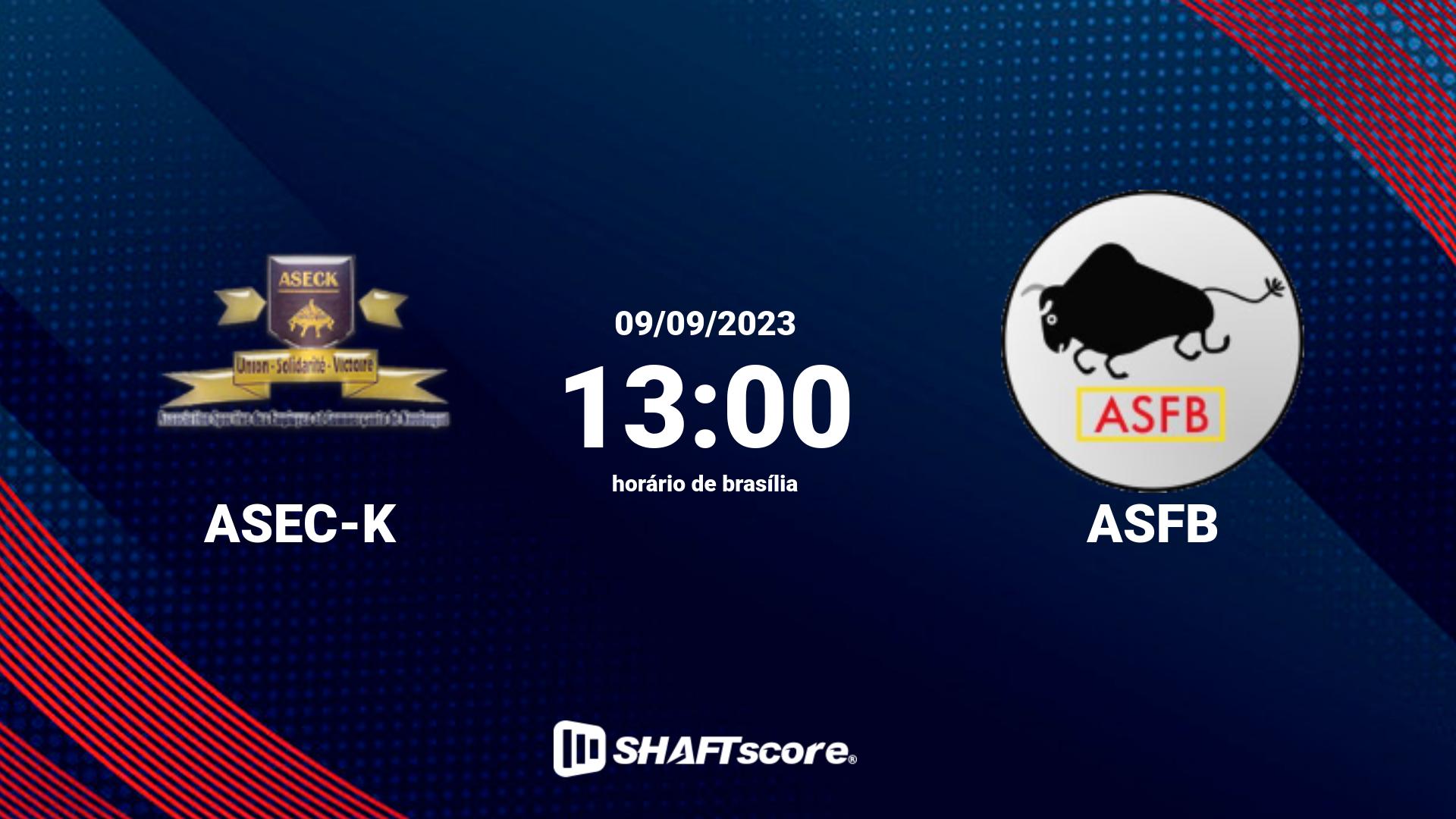 Estatísticas do jogo ASEC-K vs ASFB 09.09 13:00