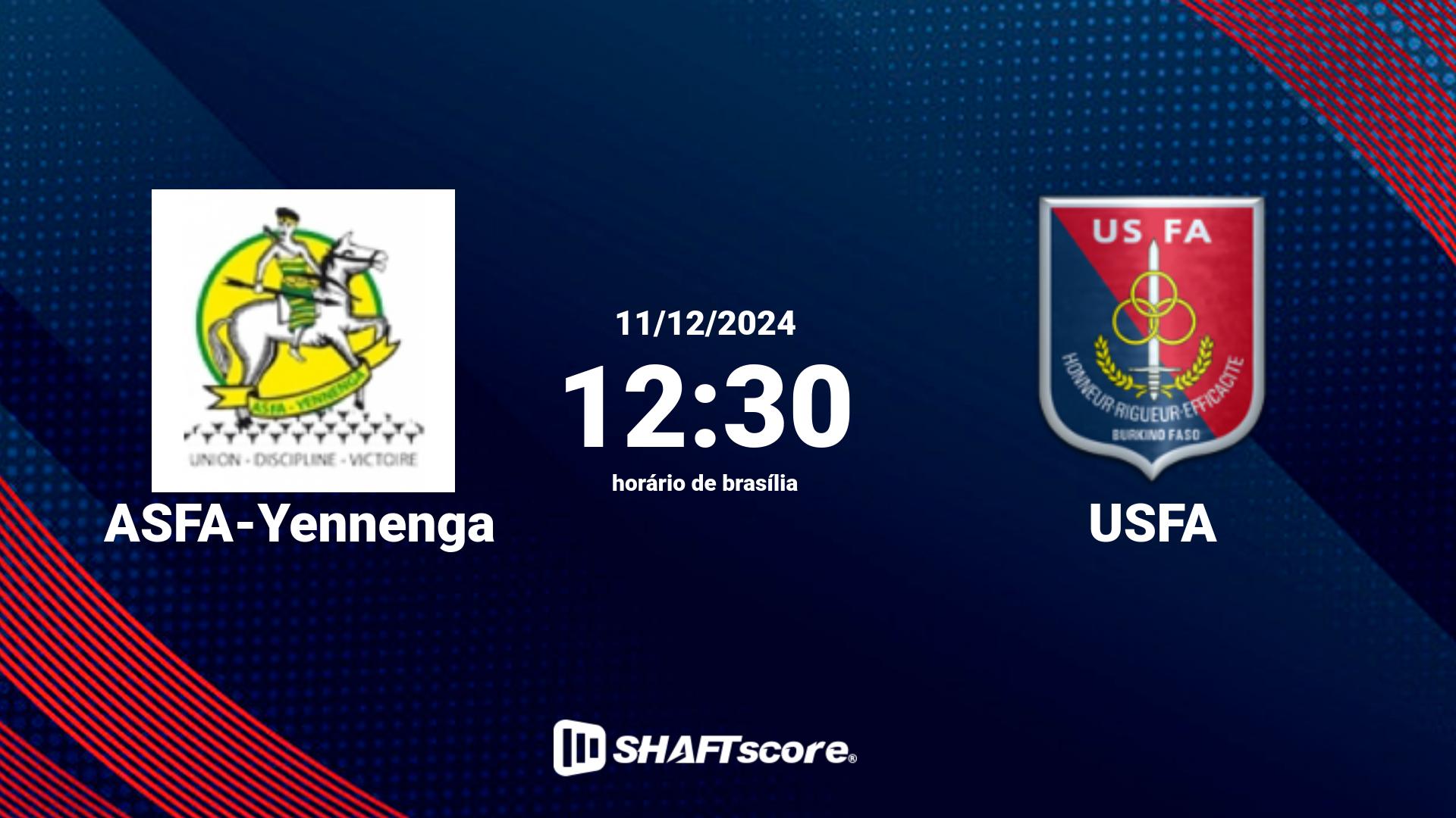 Estatísticas do jogo ASFA-Yennenga vs USFA 11.12 12:30