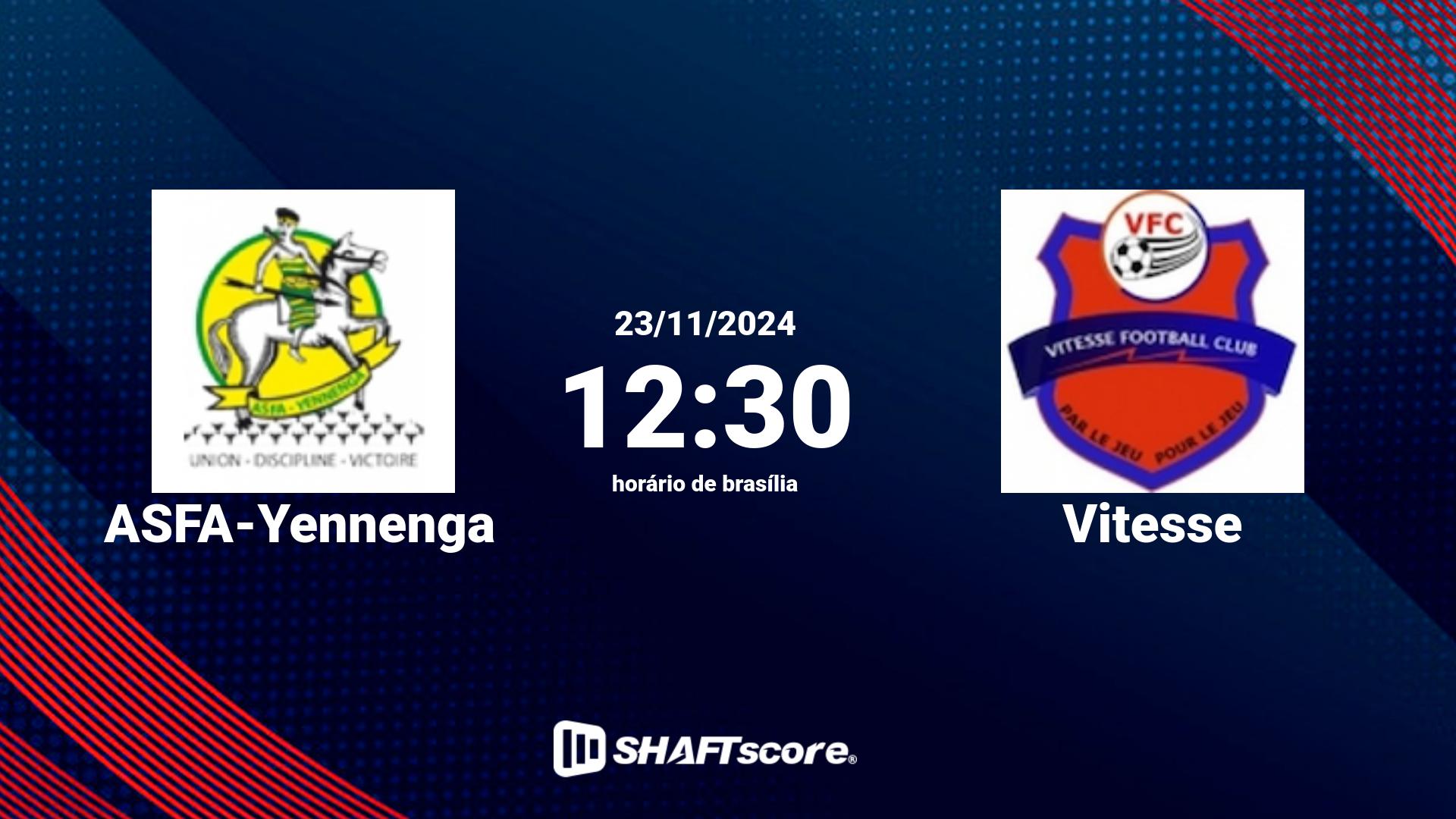 Estatísticas do jogo ASFA-Yennenga vs Vitesse 23.11 12:30