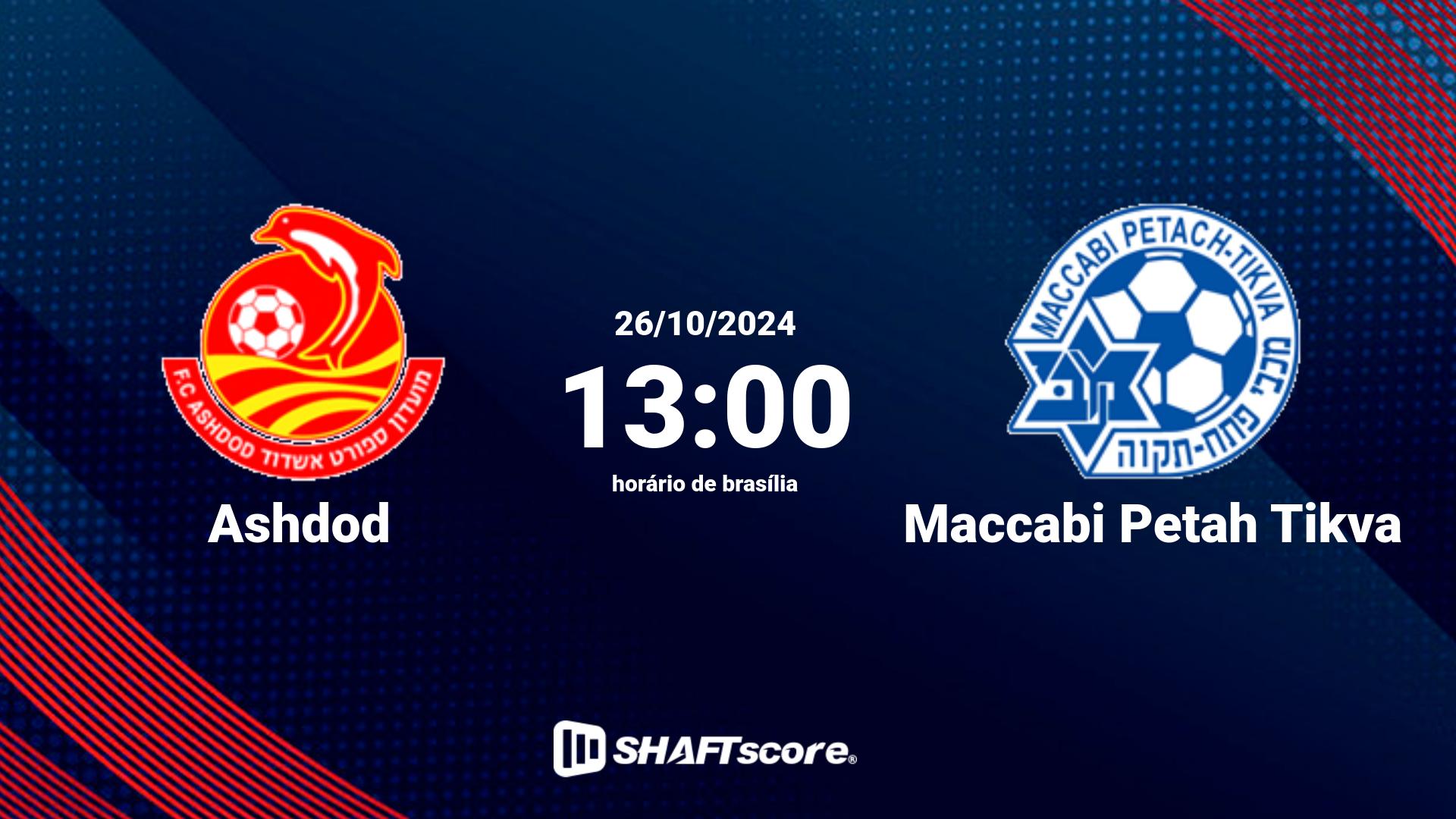 Estatísticas do jogo Ashdod vs Maccabi Petah Tikva 26.10 13:00