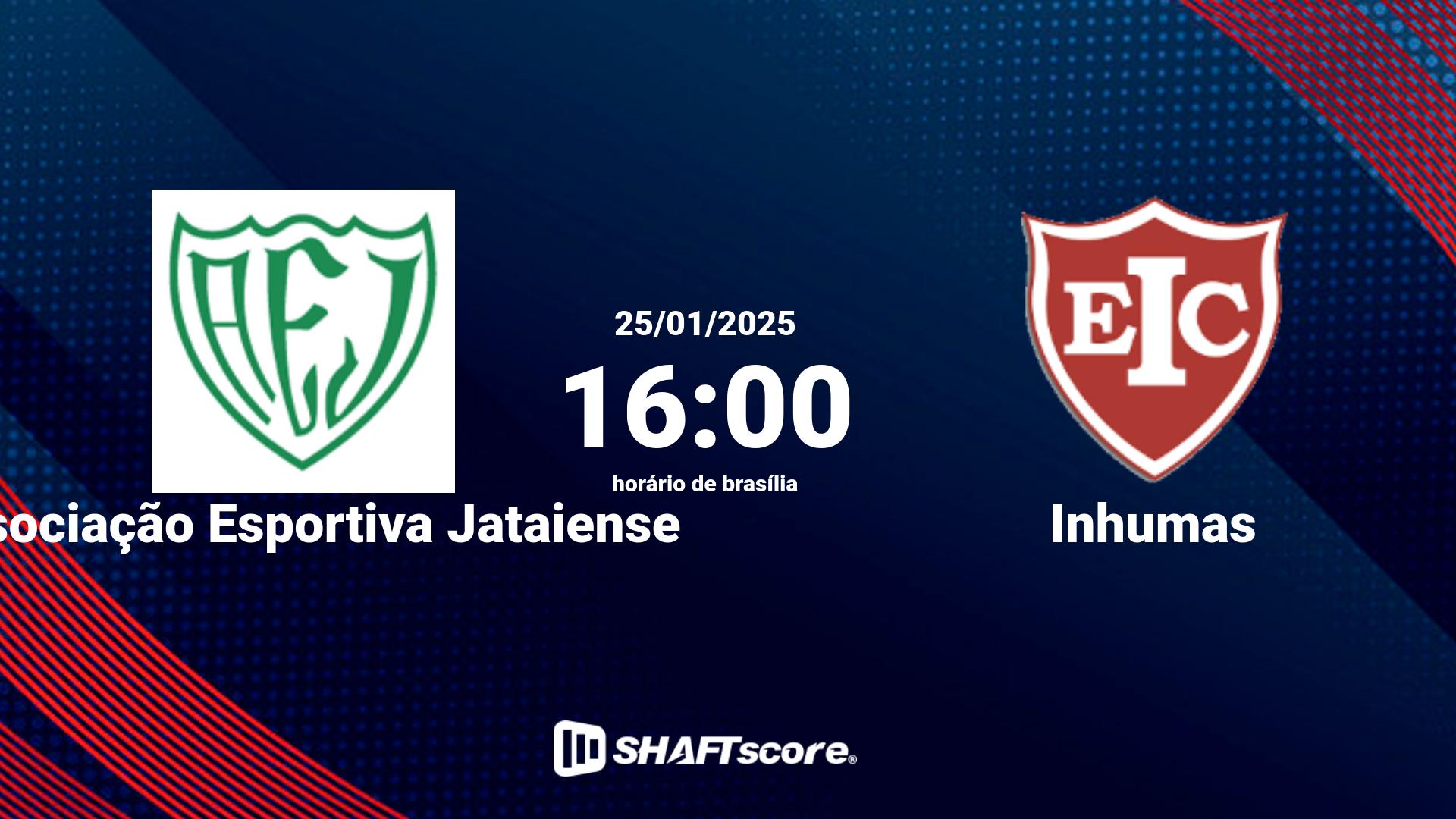 Estatísticas do jogo Associação Esportiva Jataiense vs Inhumas 25.01 16:00