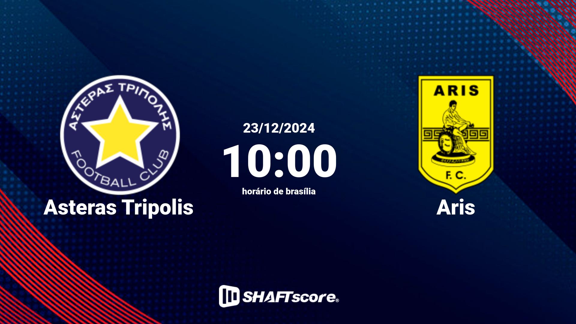 Estatísticas do jogo Asteras Tripolis vs Aris 23.12 10:00