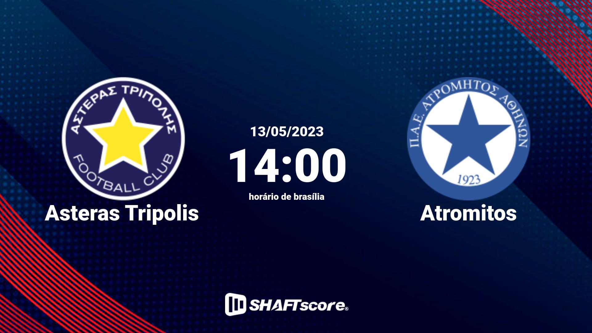 Estatísticas do jogo Asteras Tripolis vs Atromitos 13.05 14:00