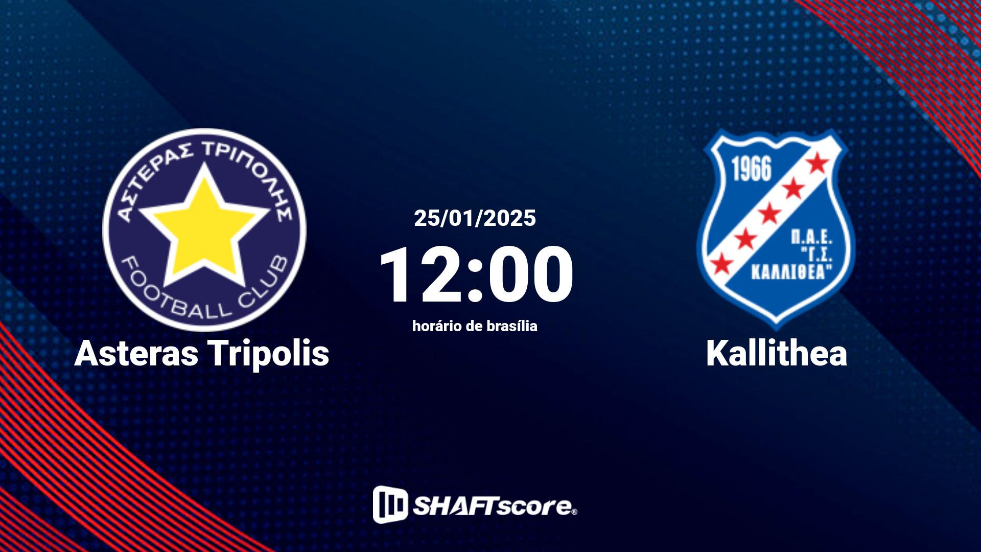 Estatísticas do jogo Asteras Tripolis vs Kallithea 25.01 12:00