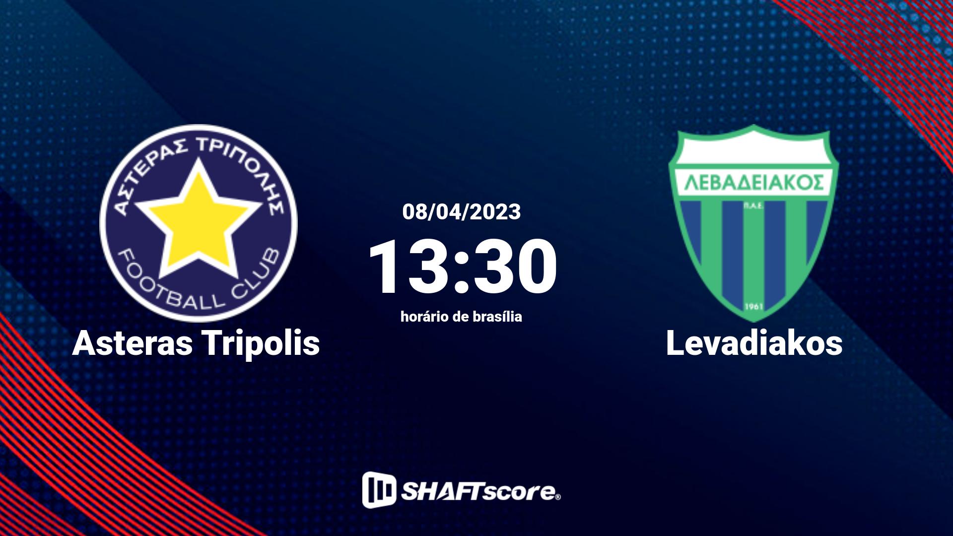 Estatísticas do jogo Asteras Tripolis vs Levadiakos 08.04 13:30